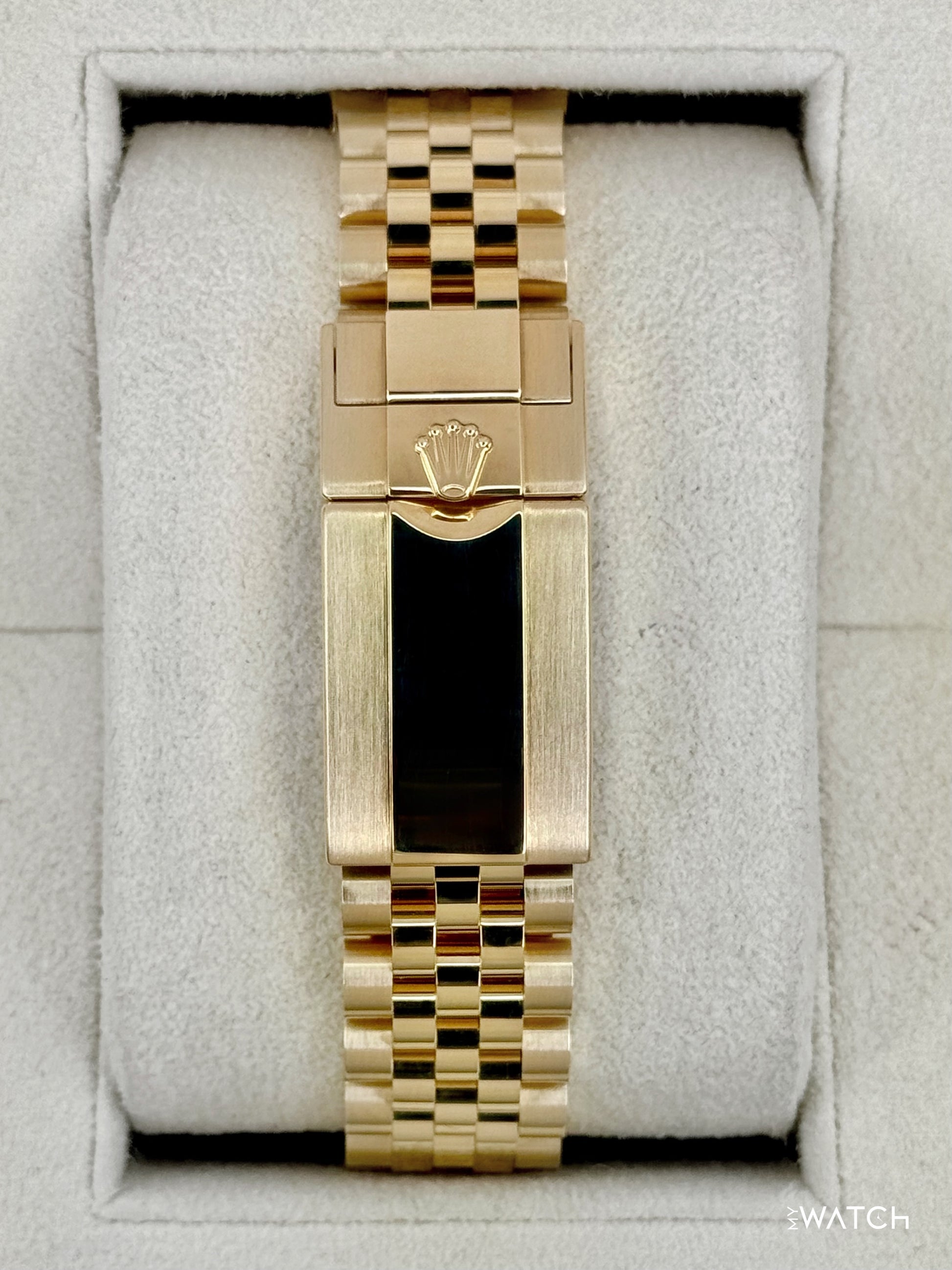 2023 Rolex GMT-Master II 40mm 126718GRNR Yellow Gold Jubilee Black Dial - MyWatchLLC