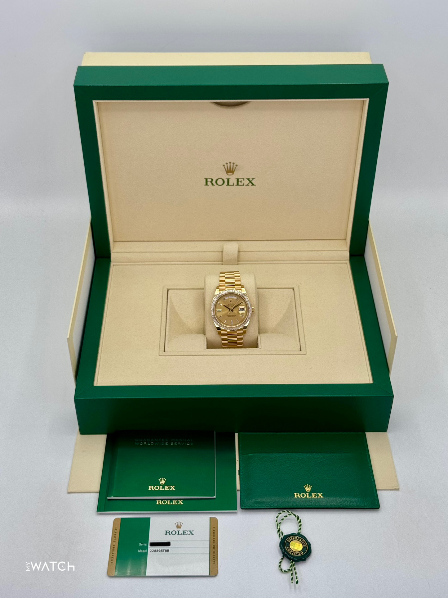 2018 Rolex Day-Date 40mm 228398TBR Presidential Yellow Gold Champagne Dial
