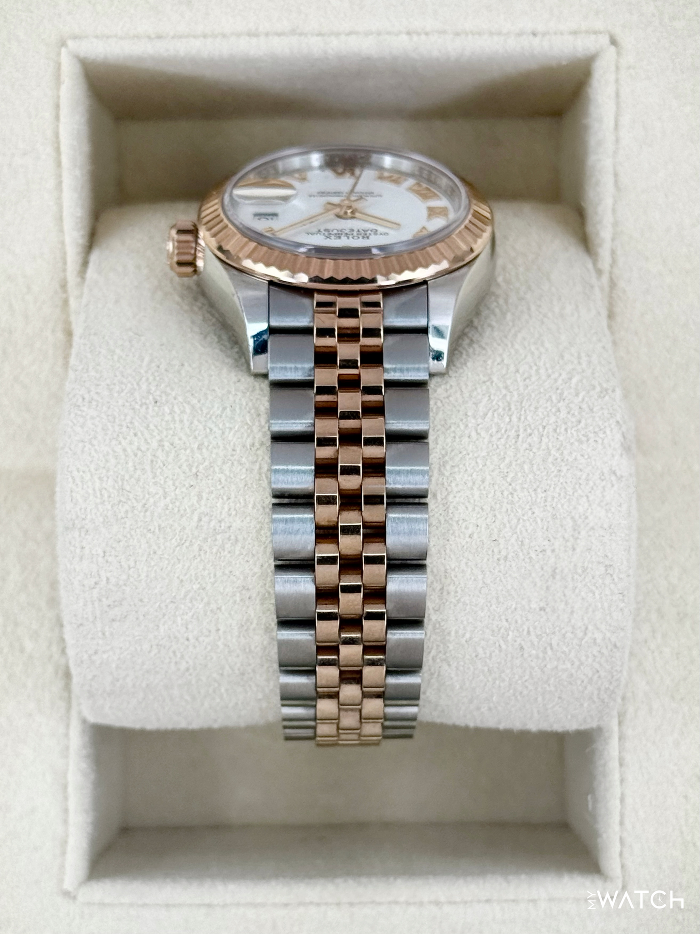 2023 Rolex Lady-Datejust 28mm 279171 Two-Tone Jubilee White Dial - MyWatchLLC