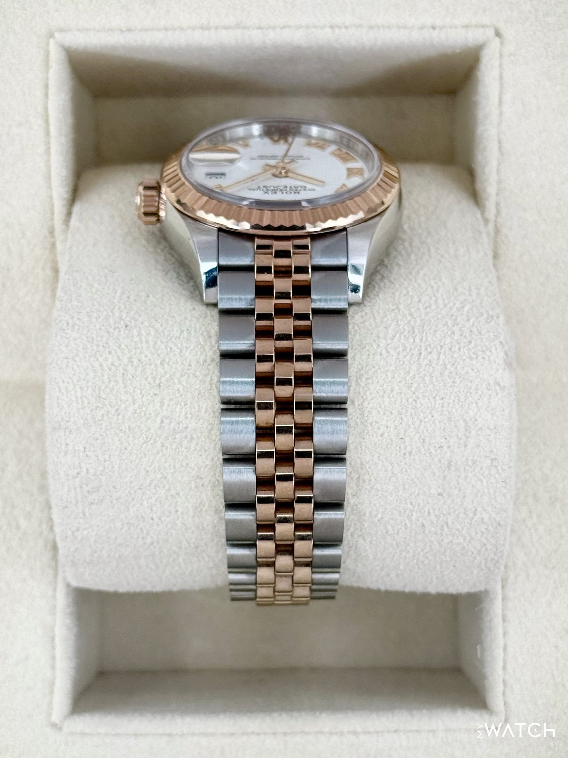 2023 Rolex Lady-Datejust 28mm 279171 Two-Tone Jubilee White Dial - MyWatchLLC