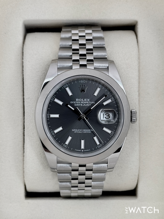 NEW 2025 Rolex Datejust 41mm 126300 Stainless Steel Jubilee Rhodium Dial