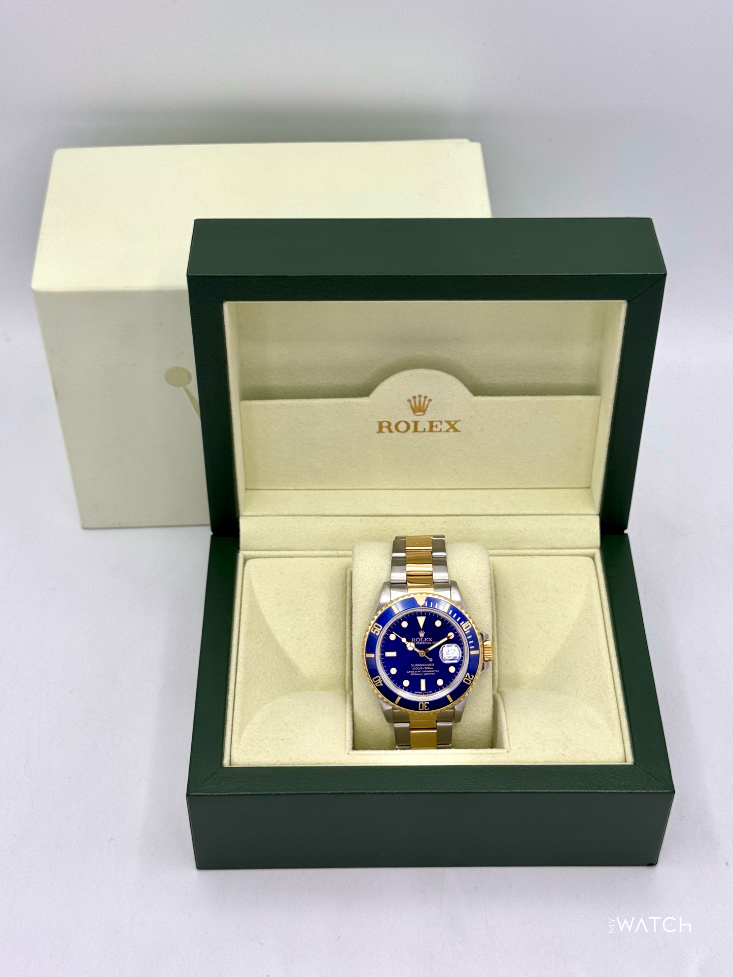 1987 Rolex Submariner 40mm 16803 Two-Tone Blue/Purple Dial