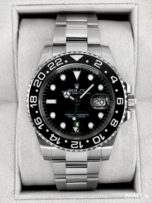 2016 Rolex GMT-Master II 40mm 116710LN Stainless Steel Black Dial - MyWatchLLC