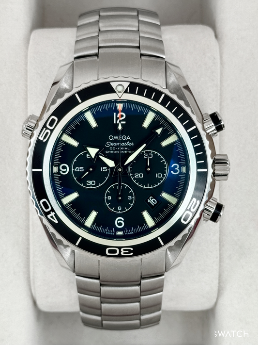 Omega Seamaster Planet Ocean Chronograph 45.5mm 2210.50.00 Black Dial - MyWatchLLC