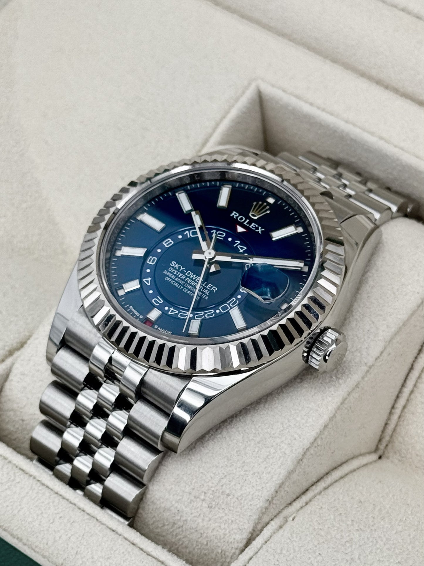 2023 Rolex Sky-Dweller 42mm 336934 Stainless Steel Jubilee Blue Dial