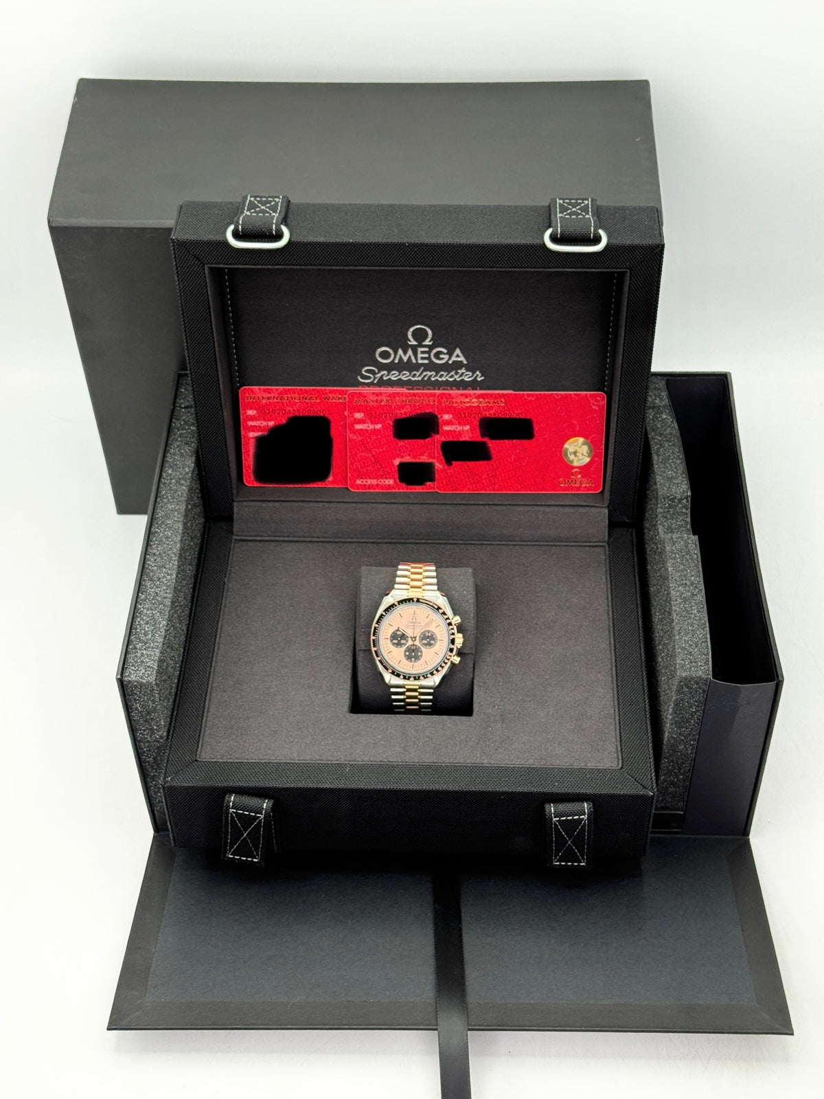 2025 Omega Speedmaster 42mm 310.20.42.50.99.001 Two-Tone Pink Dial
