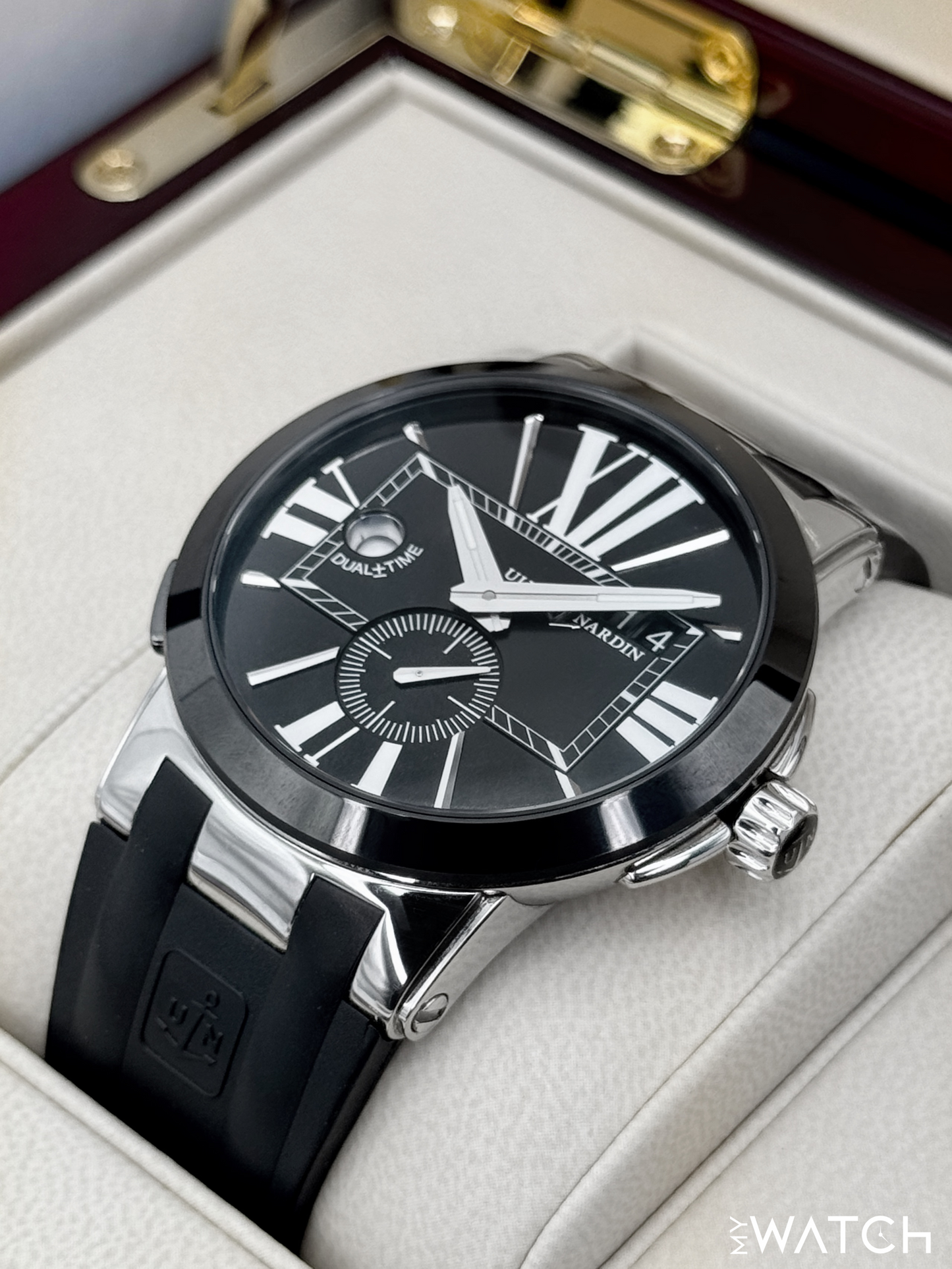 2012 Ulysse Nardin Executive Dual Time 43mm 243-00 Stainless Steel Black Dial