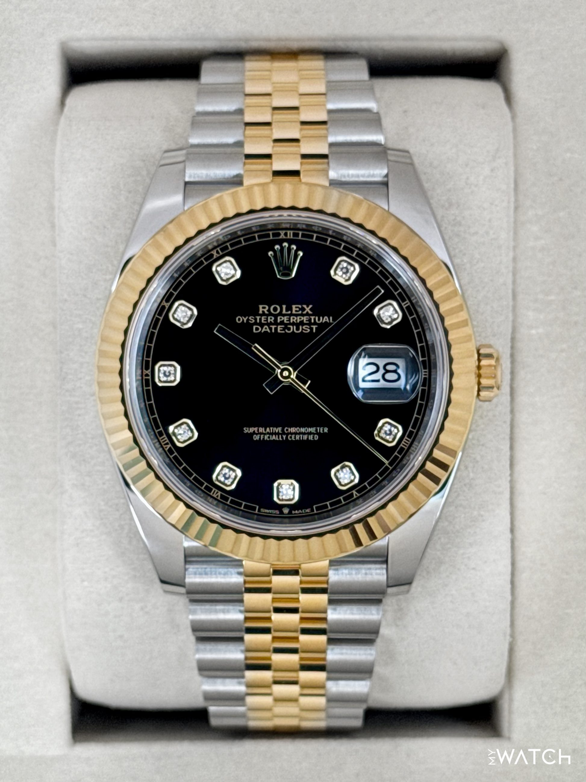 2025 Rolex Datejust 41mm 126333 Two-Tone Jubilee Black Dial - MyWatchLLC
