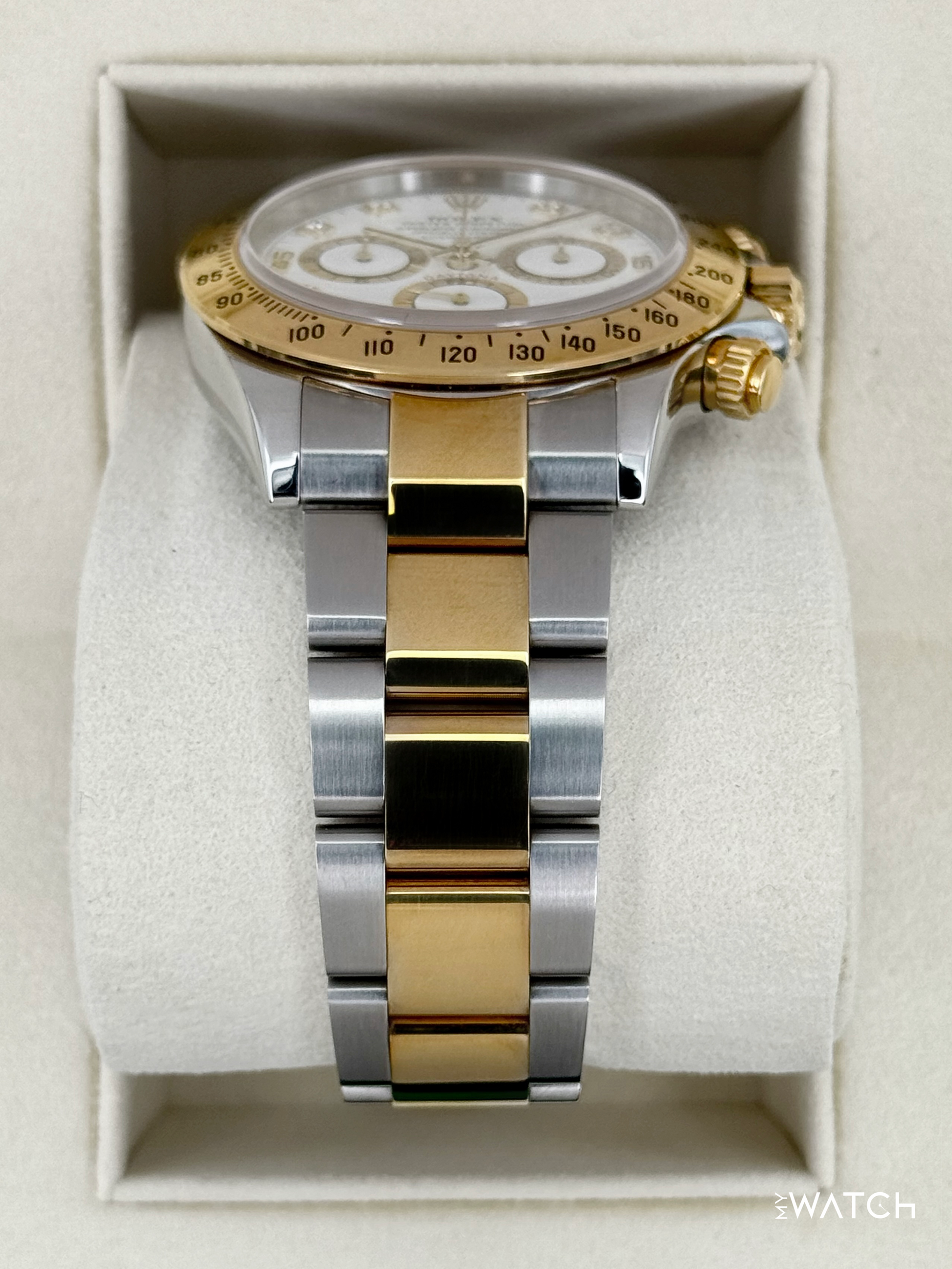 2005 Rolex Daytona 40mm 116523 Two-Tone White Diamond Dial (Collectors Set) - MyWatchLLC