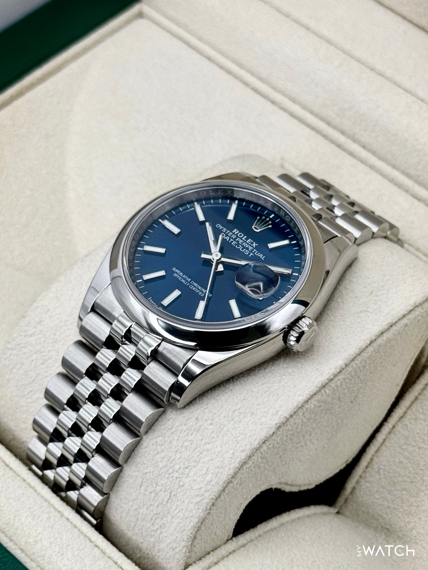 2024 Rolex Datejust 36mm 126200 Stainless Steel Jubilee Blue Dial - MyWatchLLC