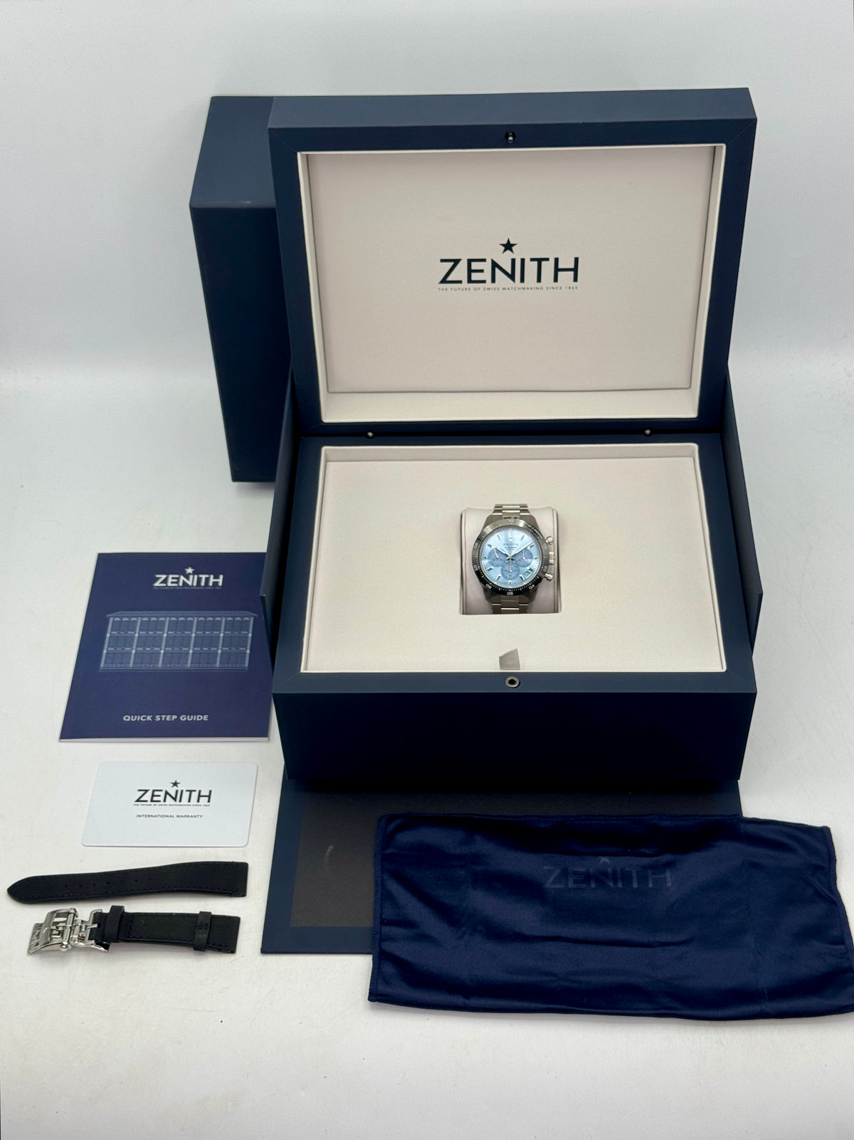 2023 Zenith Chronomaster Sport 41mm 03.3105.3600/52.M3100 Stainless Steel Blue Dial