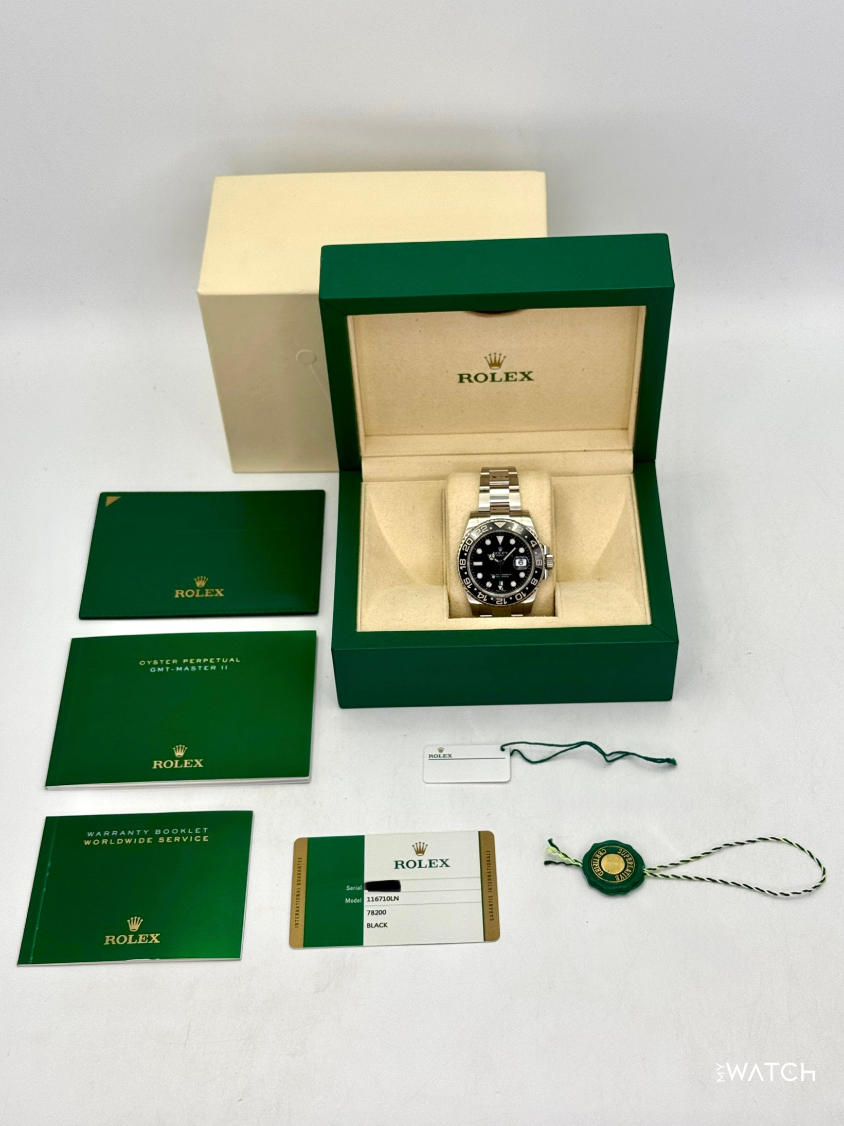 2016 Rolex GMT-Master II 40mm 116710LN Stainless Steel Black Dial - MyWatchLLC