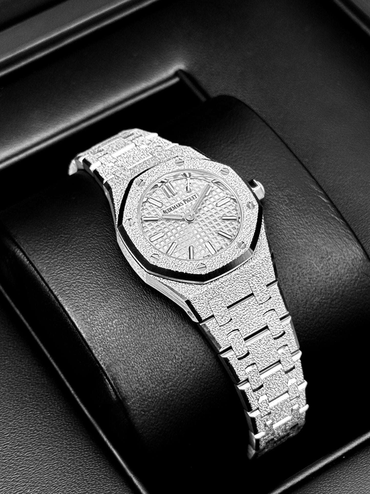 NEW 2026 Audemars Piguet Royal Oak Mini Frosted 23mm 67630BC White Gold Silver Dial