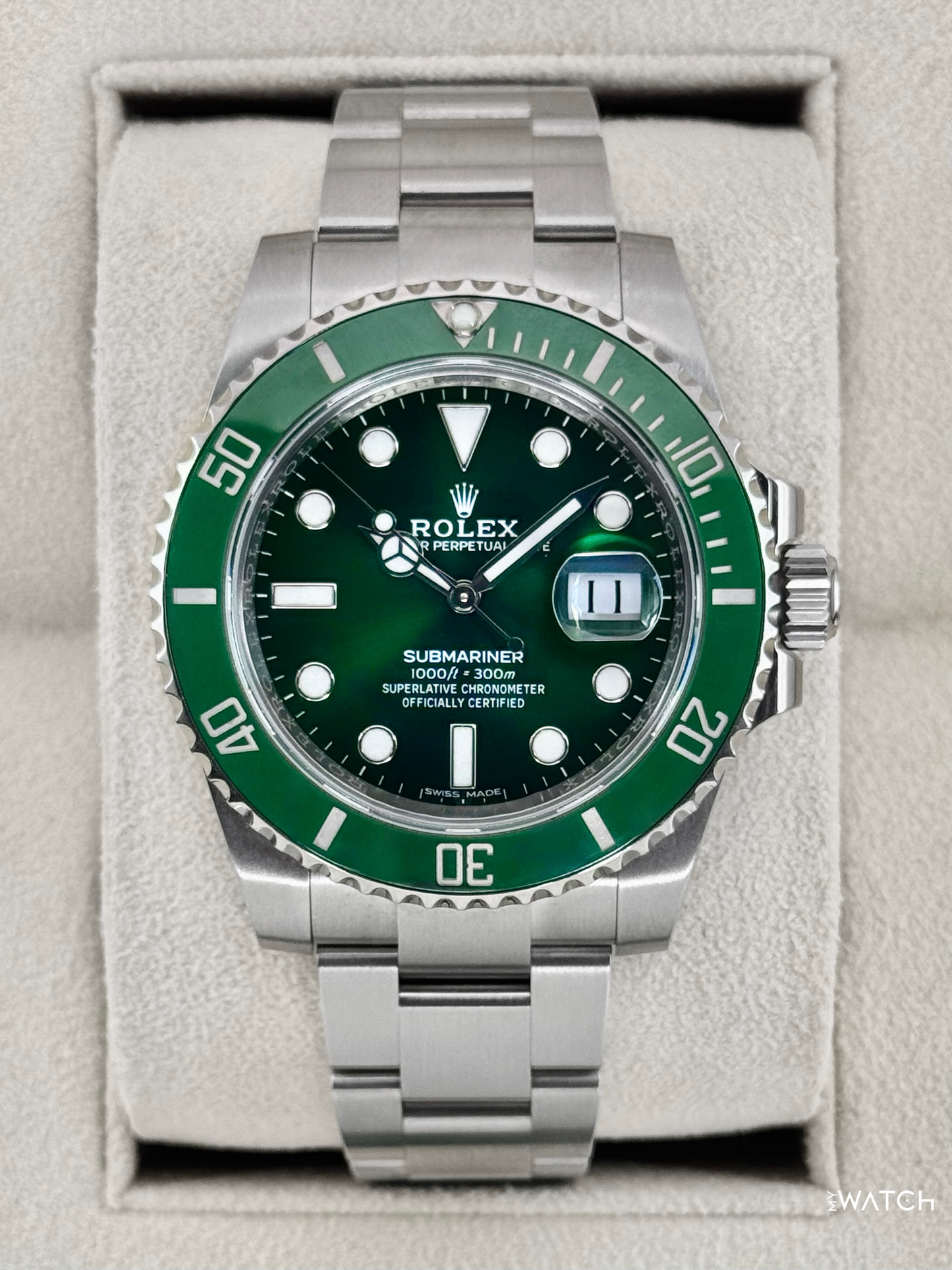 2020 Rolex Submariner “Hulk” 40mm 116610LV Green Dial (GREEN CARD & STICKERED) - MyWatchLLC