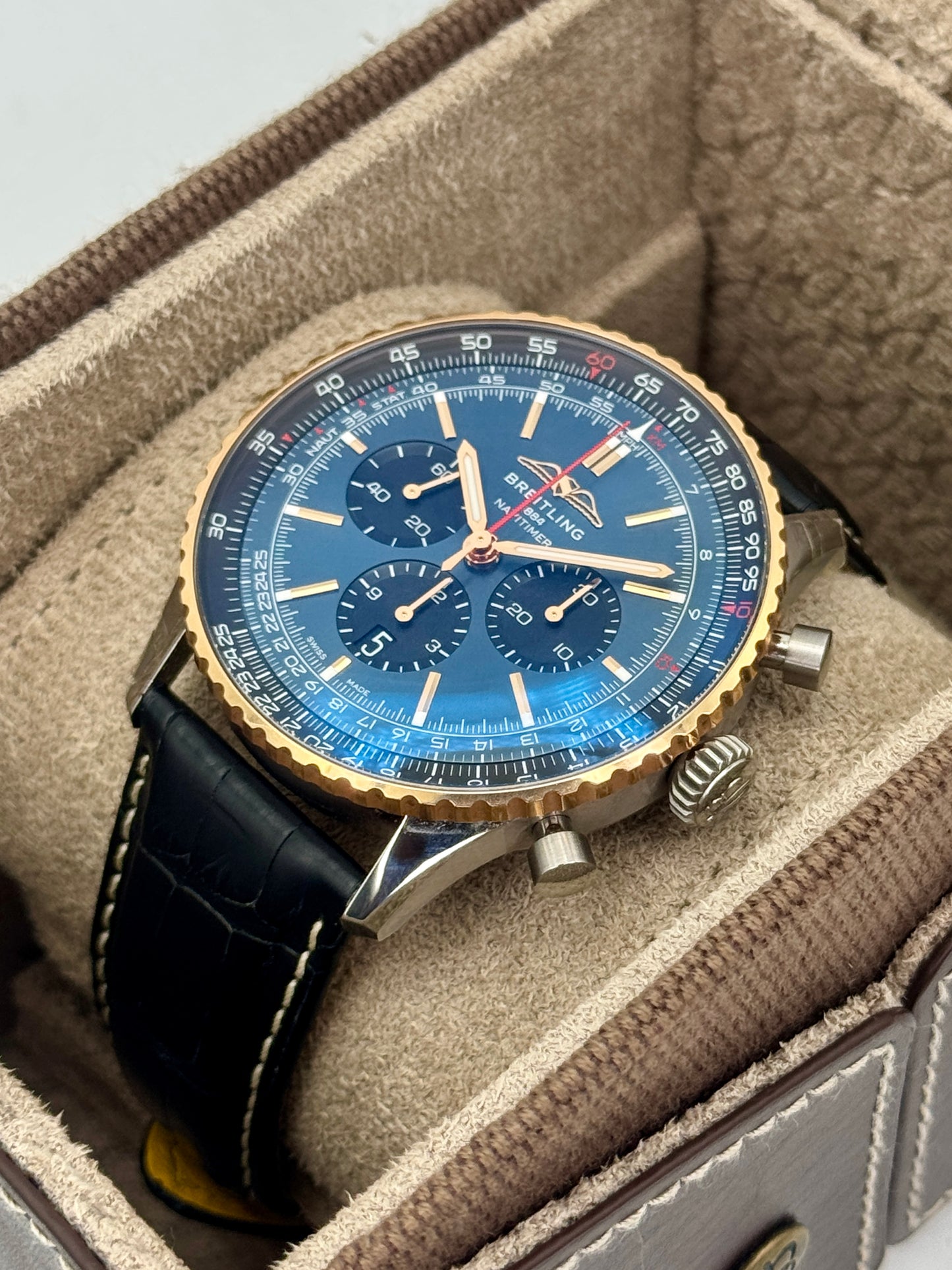 2024 Breitling Navitimer B01 Limited Edition 46mm UB0137 Two-Tone Blue Dial