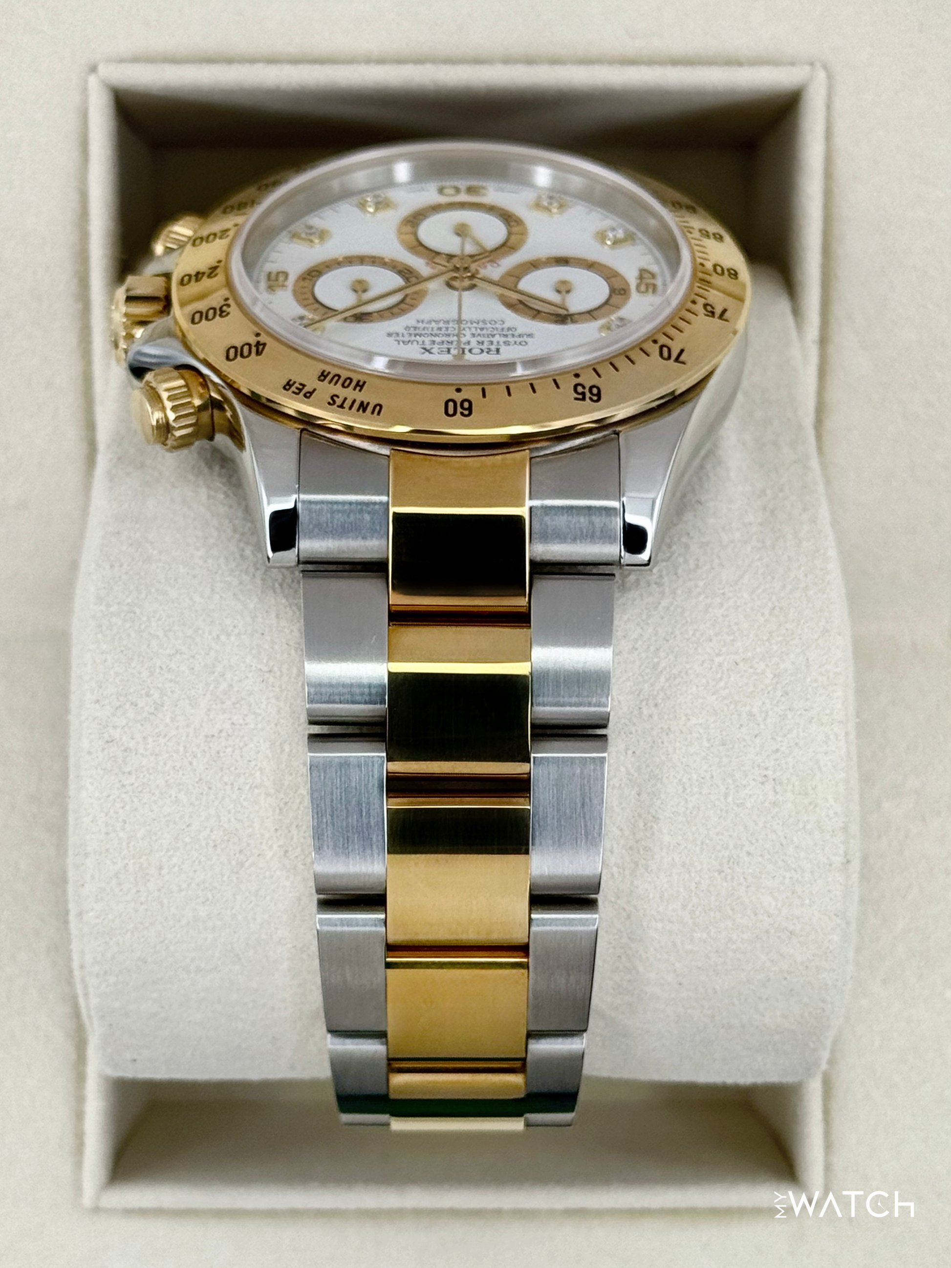 2005 Rolex Daytona 40mm 116523 Two-Tone White Diamond Dial (Collectors Set) - MyWatchLLC