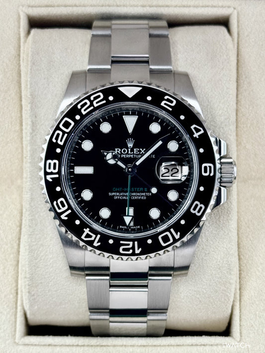 2018 Rolex GMT-Master II 40mm 116710LN Stainless Steel Black Dial - MyWatchLLC