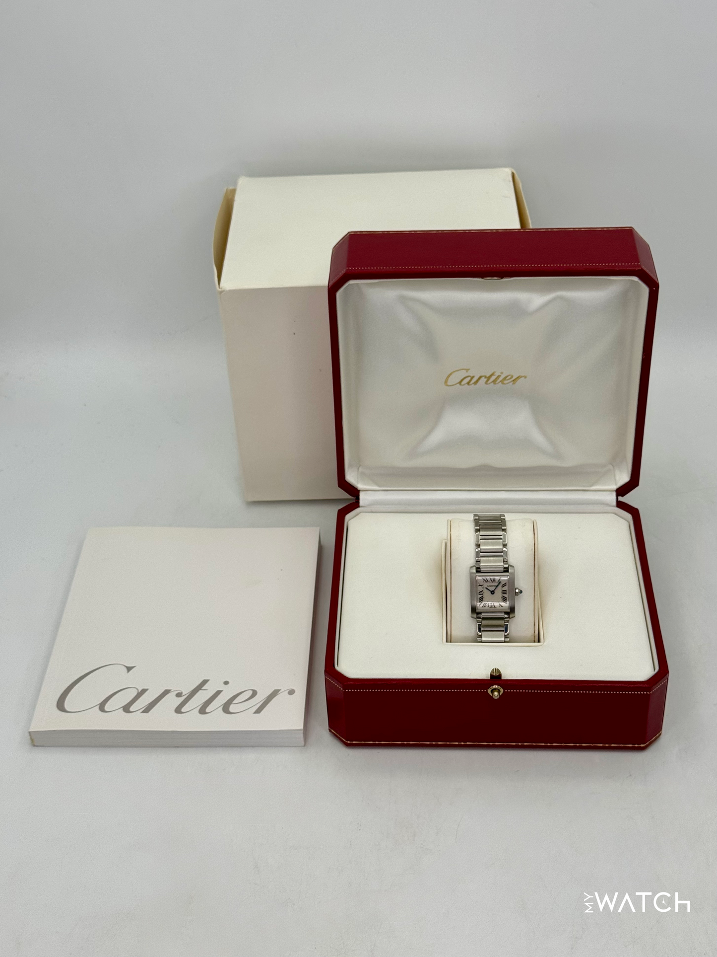 2001 Cartier Tank Francaise 20mm W51008Q3 Stainless Steel White Dial - MyWatchLLC