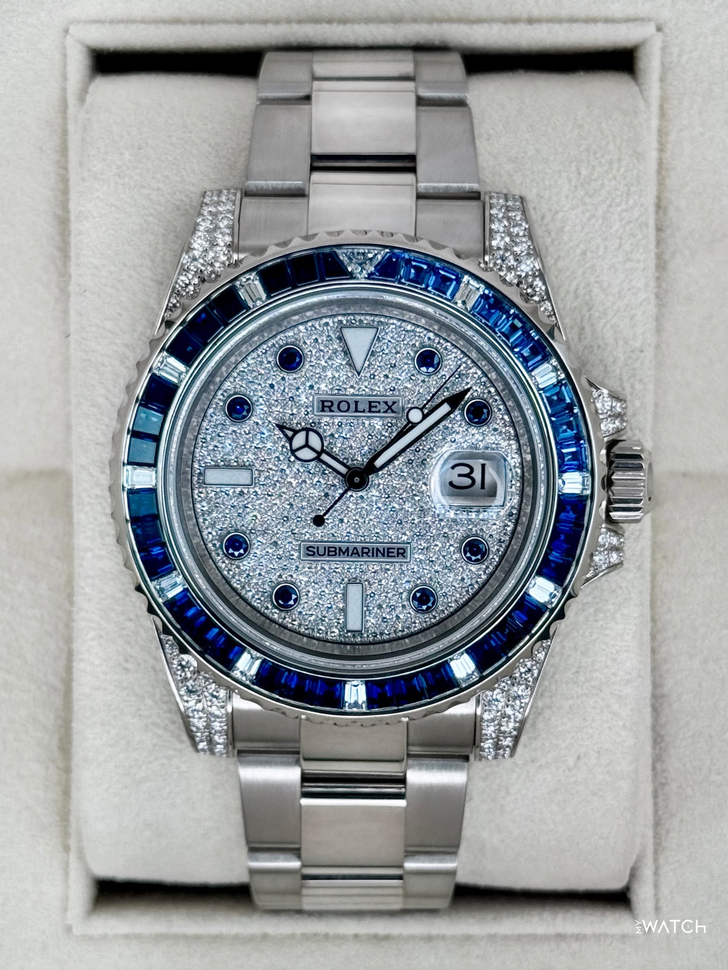 2019 Rolex Submariner 40mm 116659SABR White Gold Diamond Pave Dial - MyWatchLLC