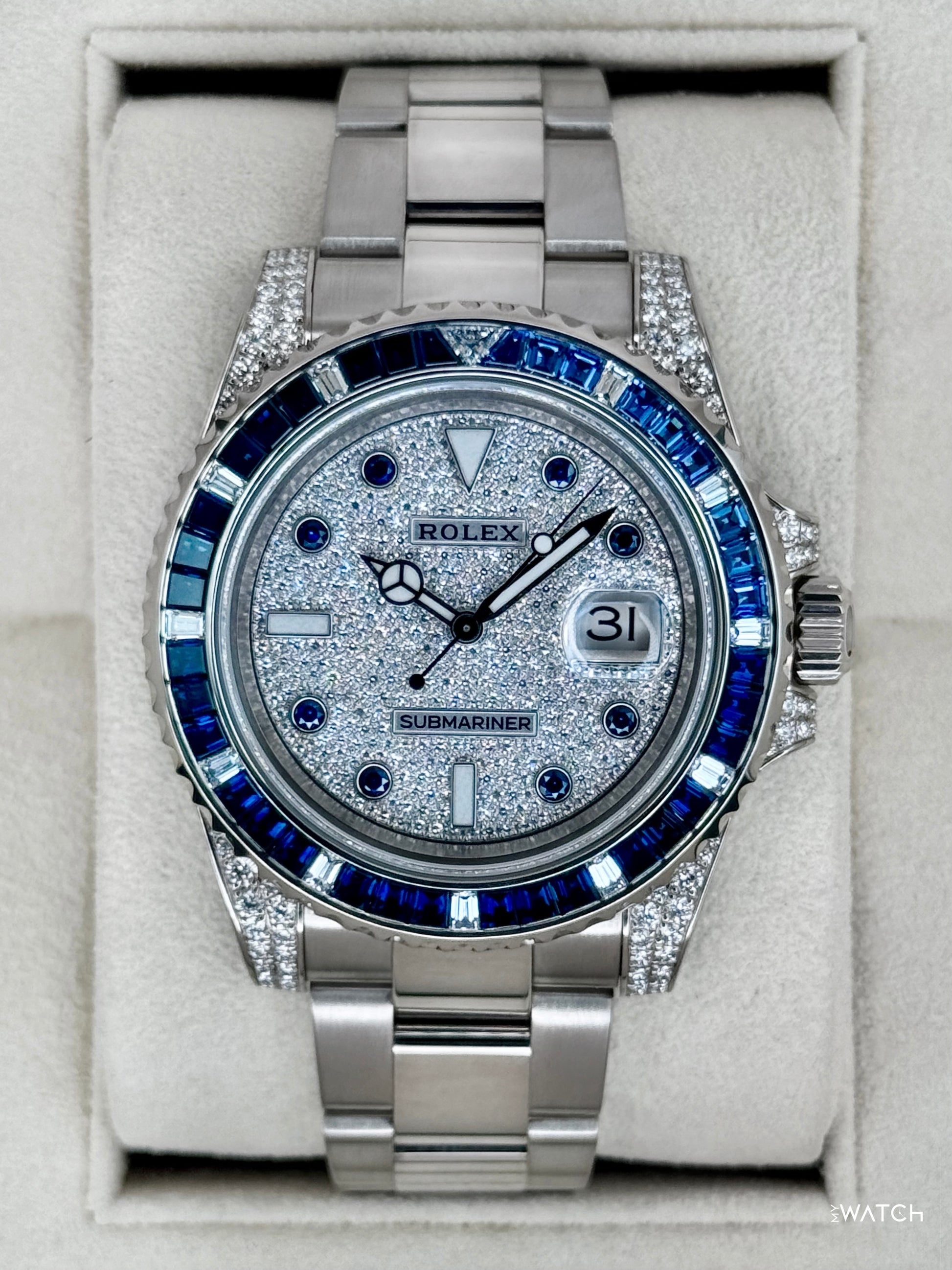 2019 Rolex Submariner 40mm 116659SABR White Gold Diamond Pave Dial - MyWatchLLC