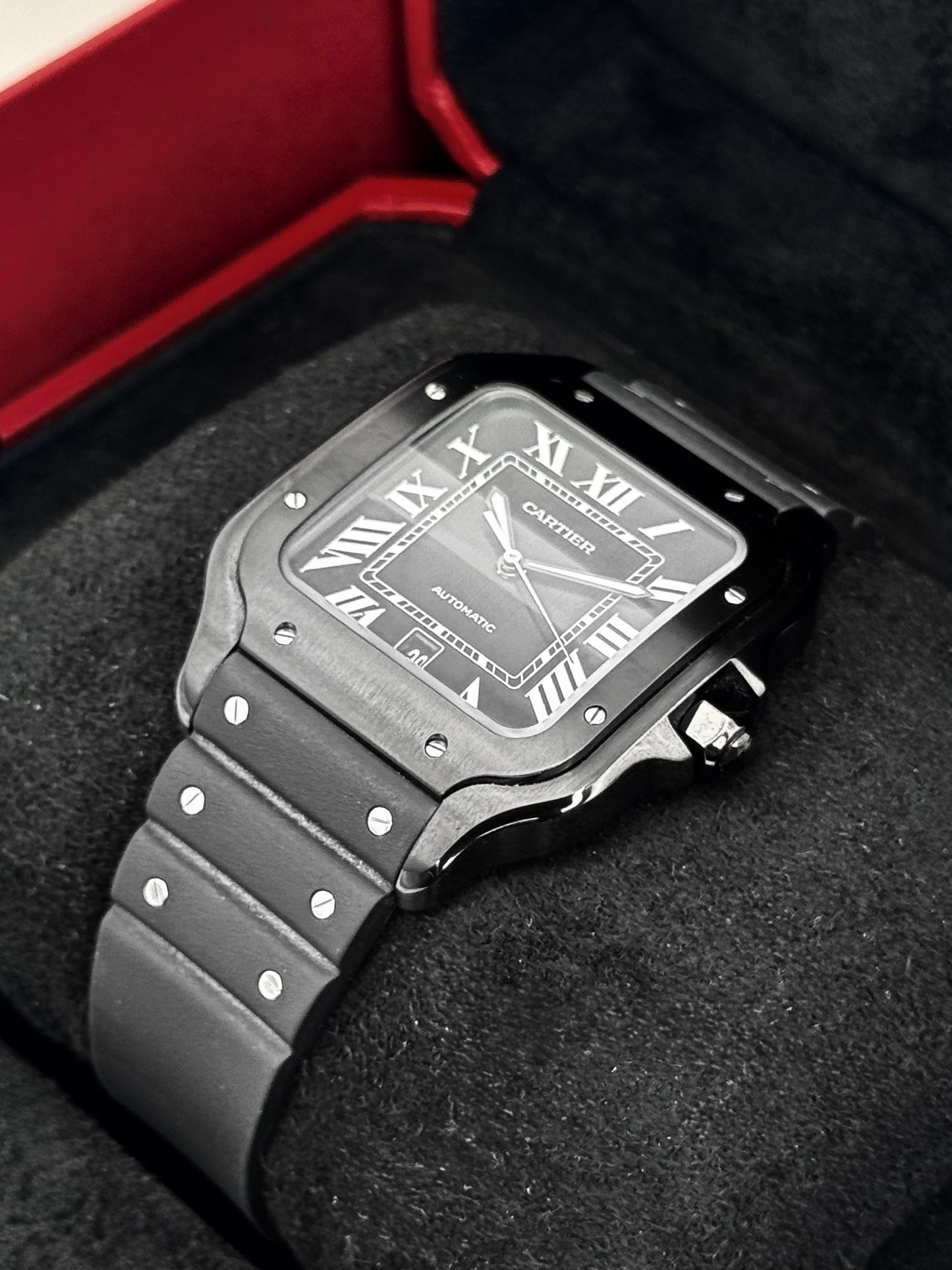 2024 Cartier Santos De Cartier 39.8mm WSSA0039 Stainless Steel Black Dial