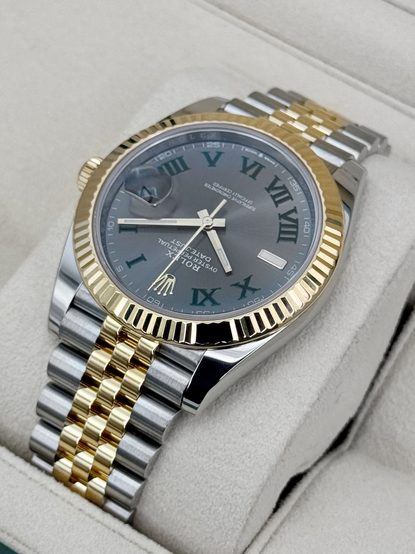 2022 Rolex Datejust 41mm 126333 Two-Tone Jubilee Wimbledon Dial