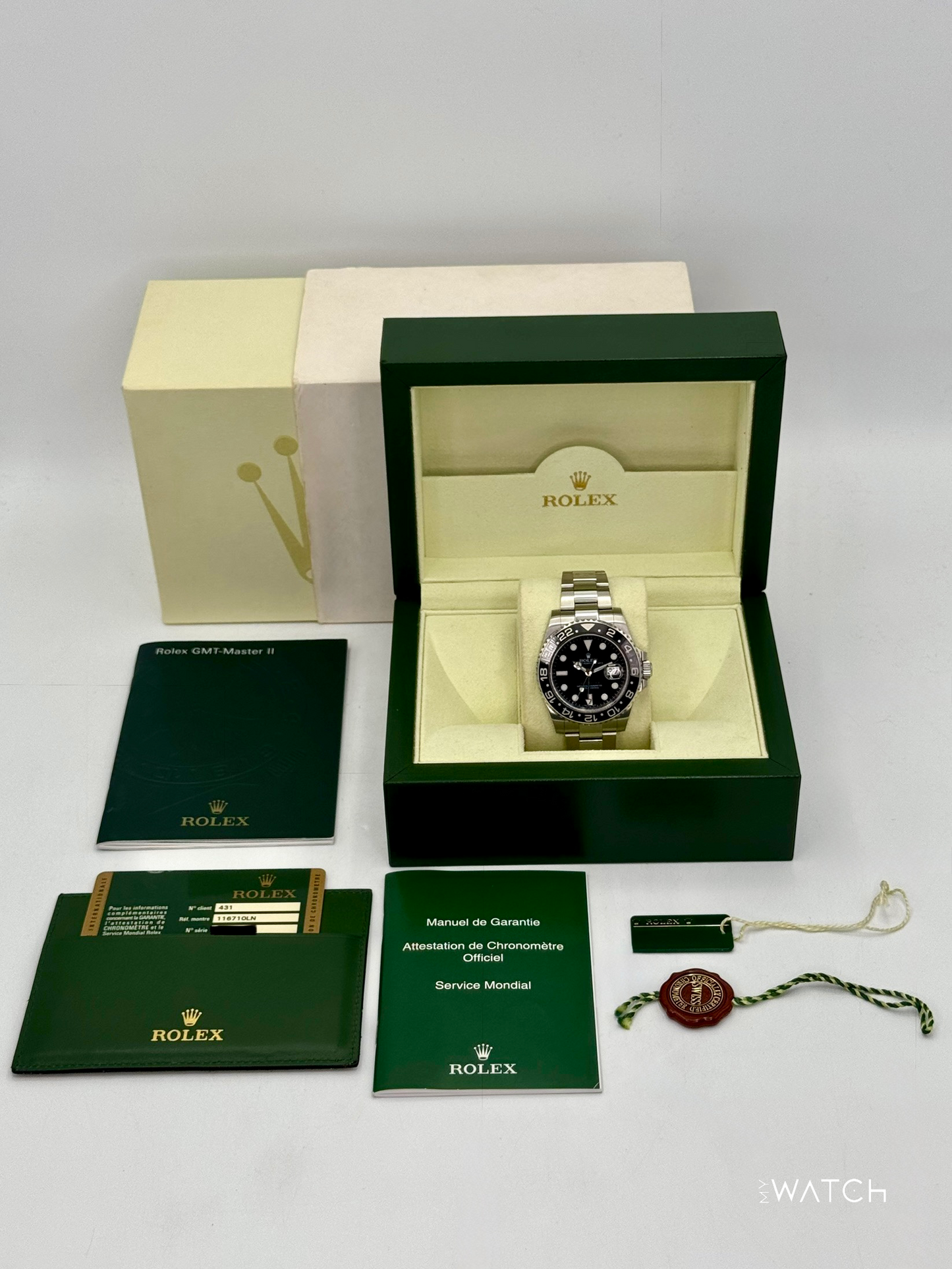 2014 Rolex GMT-Master II 40mm 116710LN Stainless Steel Black Dial - MyWatchLLC