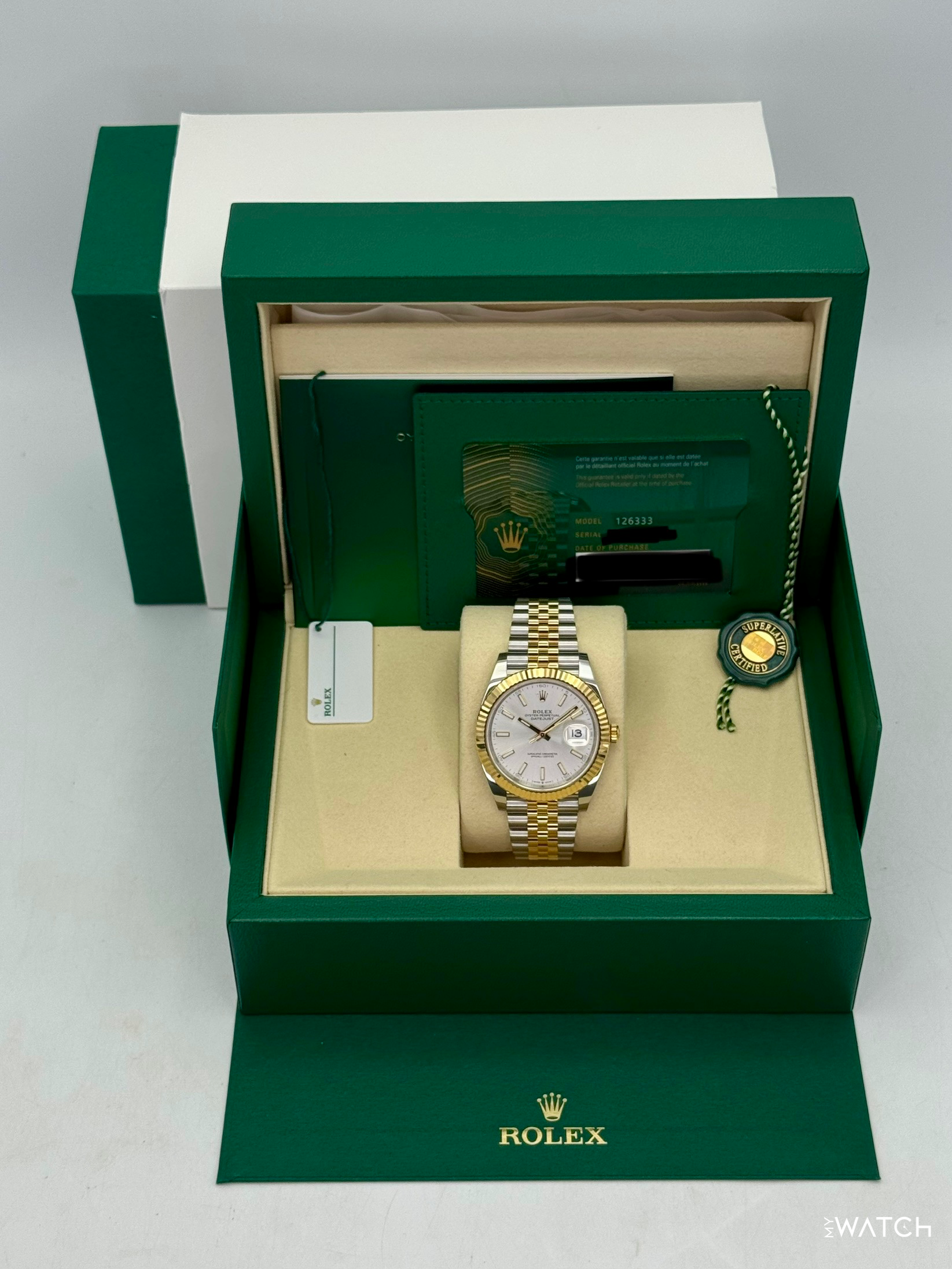 2025 Rolex Datejust 41mm 126333 Two-Tone Jubilee Silver Dial - MyWatchLLC