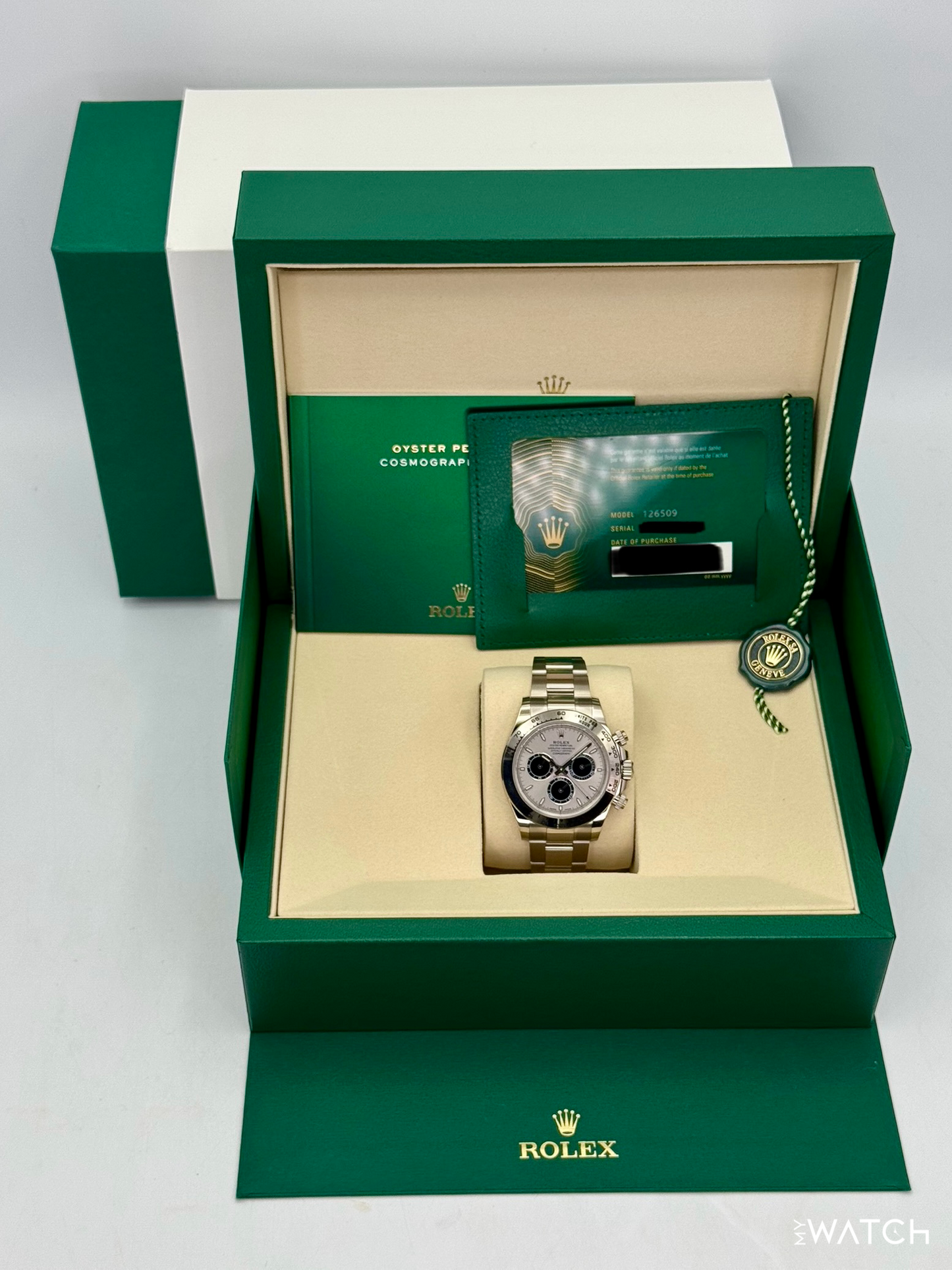 NEW 2025 Rolex Daytona 40mm 126509 White Gold Silver Ghost Dial (STICKERED)