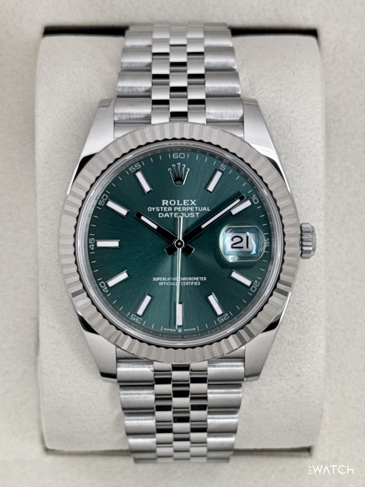 NEW 2026 Rolex Datejust 41mm 126334 Jubilee Green Dial - MyWatchLLC