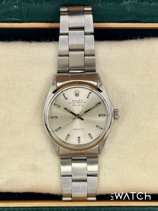 1973 Rolex Air-King 34mm 5500 Stainless Steel Oyster Silver Dial
