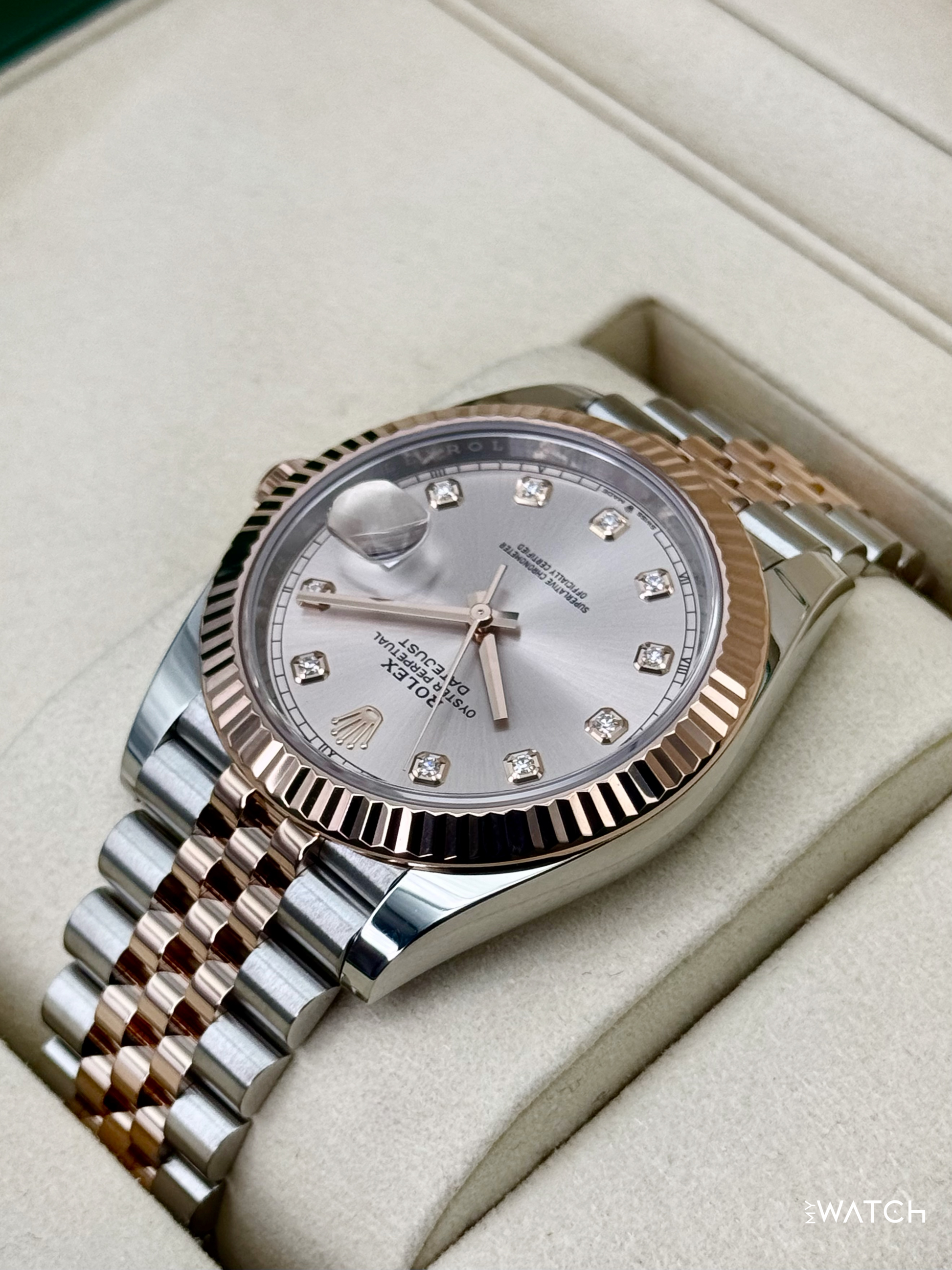 2025 Rolex Datejust 41mm 126331 Two-Tone Jubilee Sundust Diamond Dial - MyWatchLLC