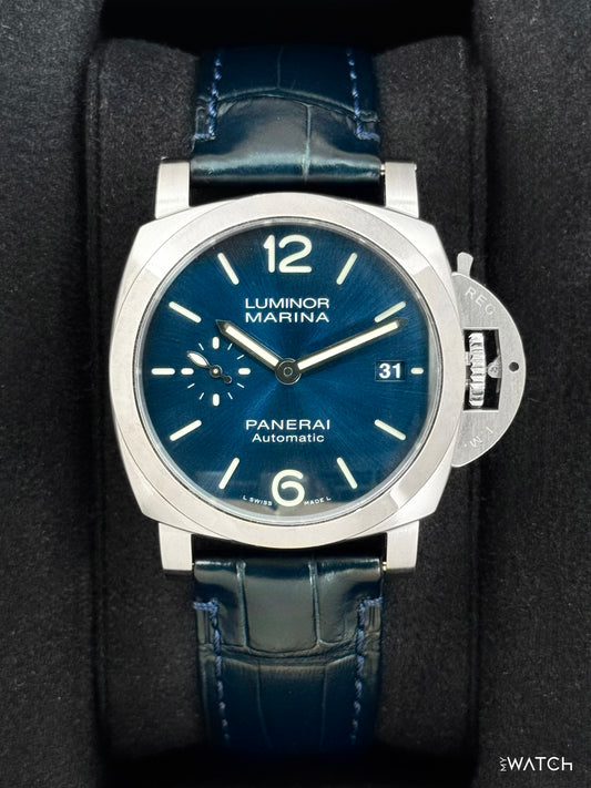 2021 Panerai Luminor Marina Quaranta 40mm PAM01270 Stainless Steel Blue Dial