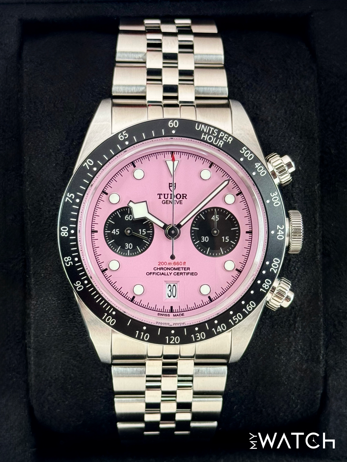 2025 Tudor Black Bay Chrono 41mm 79360N Stainless Steel Pink Dial - MyWatchLLC
