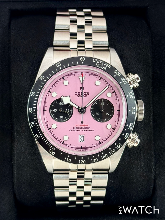 2025 Tudor Black Bay Chrono 41mm 79360N Stainless Steel Pink Dial - MyWatchLLC