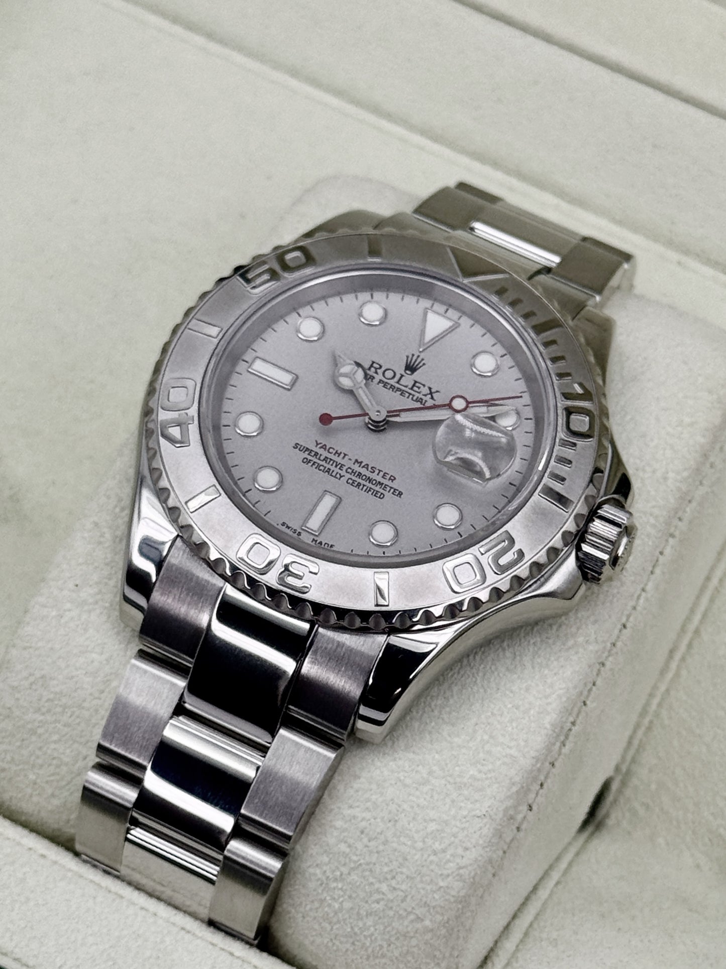 2005 Rolex Yacht-Master 40mm 16622 Platinum Bezel and Dial (Collectors Set)