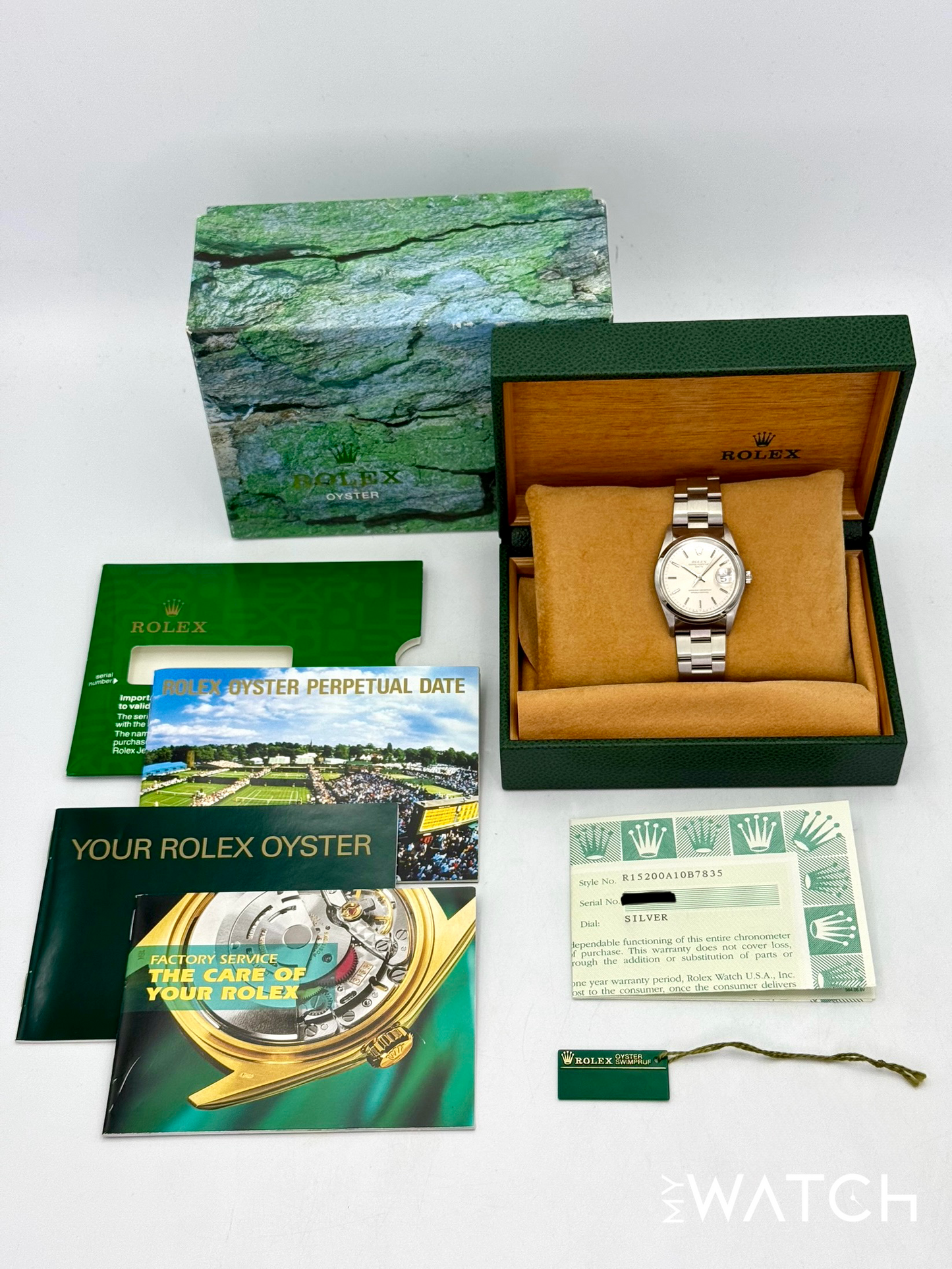 2001 Rolex Oyster Perpetual Date 34mm 15200 Stainless Steel Silver Dial