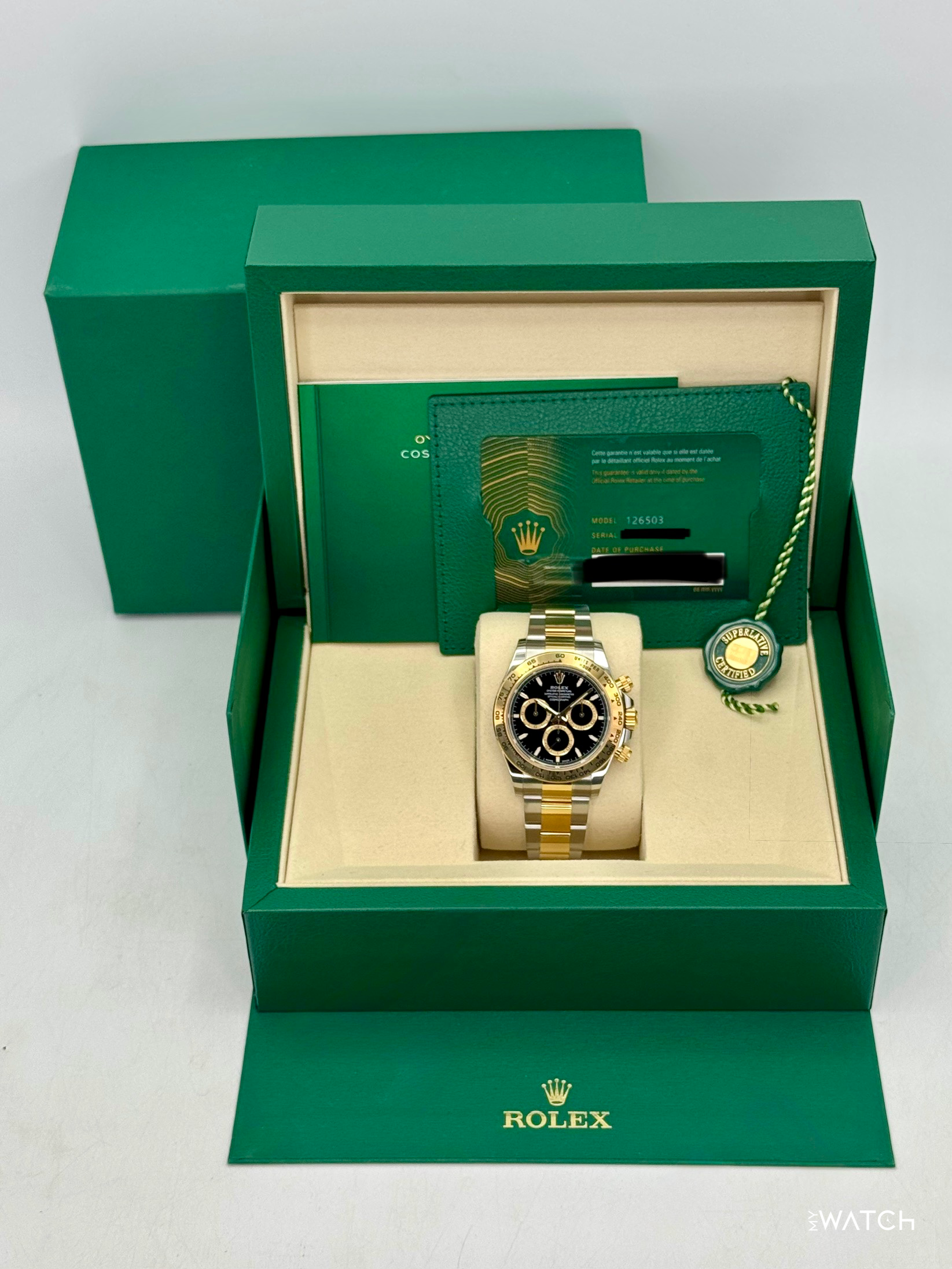 2025 Rolex Daytona 40mm 126503 Two-Tone Black Dial - MyWatchLLC