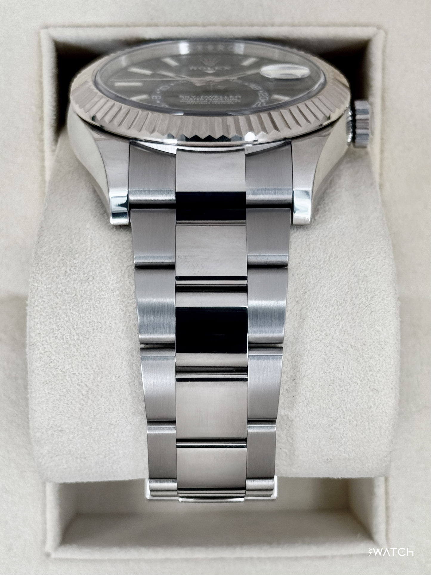 2017 Rolex Sky-Dweller 42mm 326934 Stainless Steel Oyster Blue Dial - MyWatchLLC