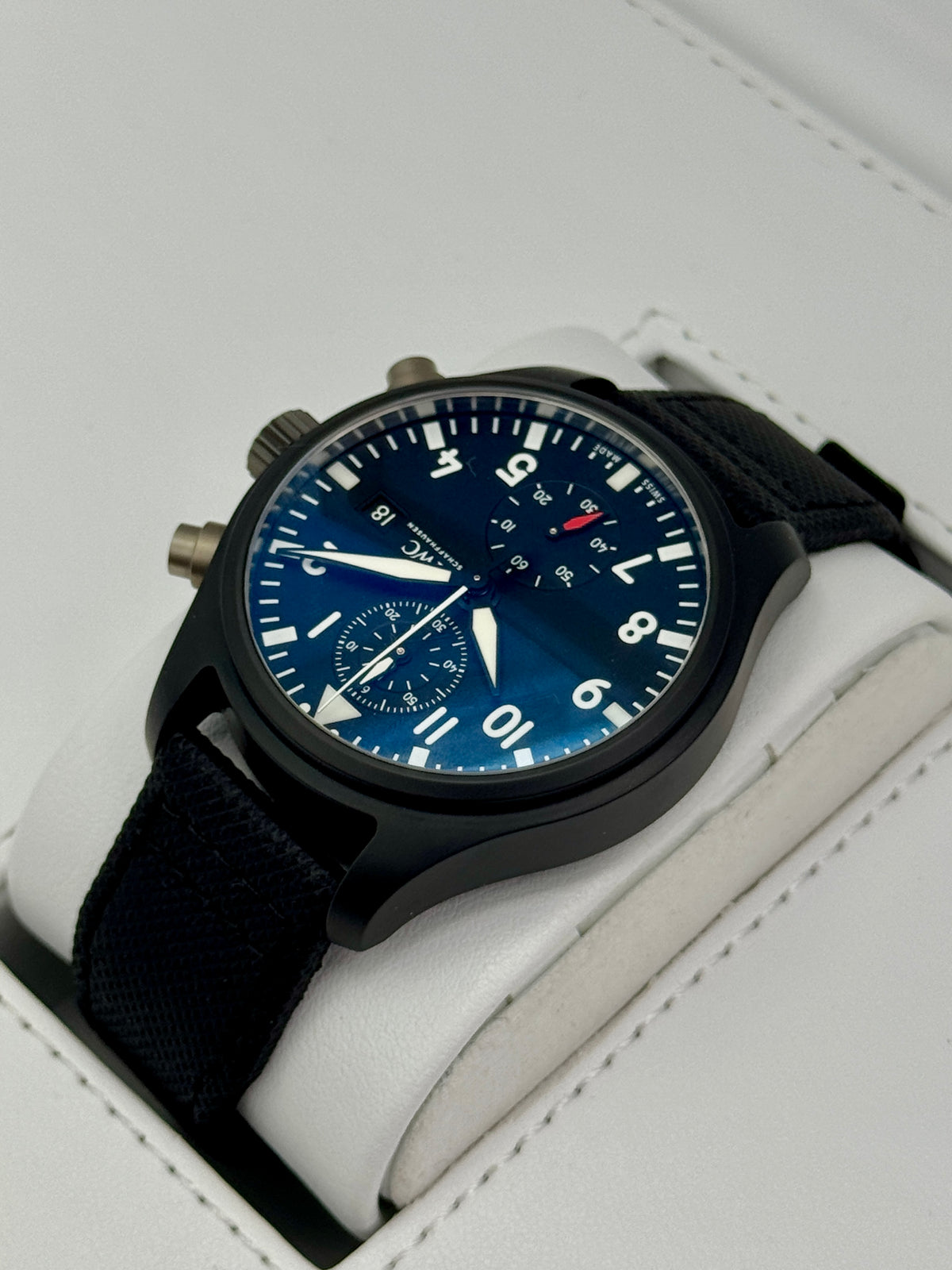 2018 IWC Pilot Chronograph Top Gun 44mm IW389001 Ceramic Black Dial