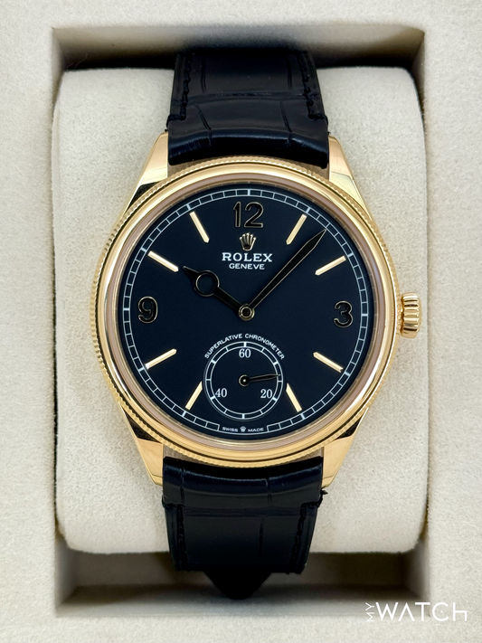 NEW 2025 Rolex 1908 39mm 52508 Yellow Gold Black Dial