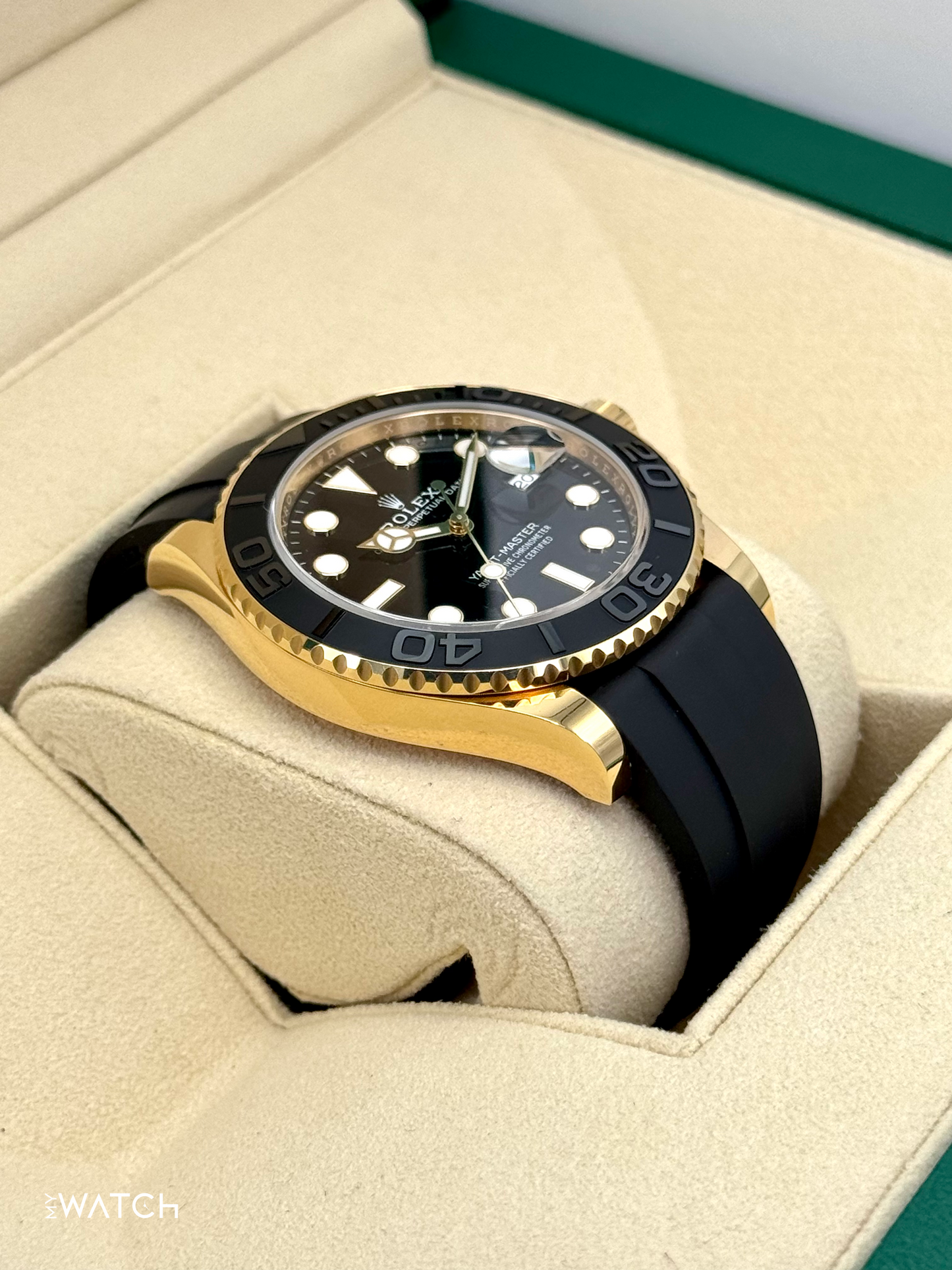 2023 Rolex Yacht-Master 42mm 226658 Gold Oysterflex Black Dial