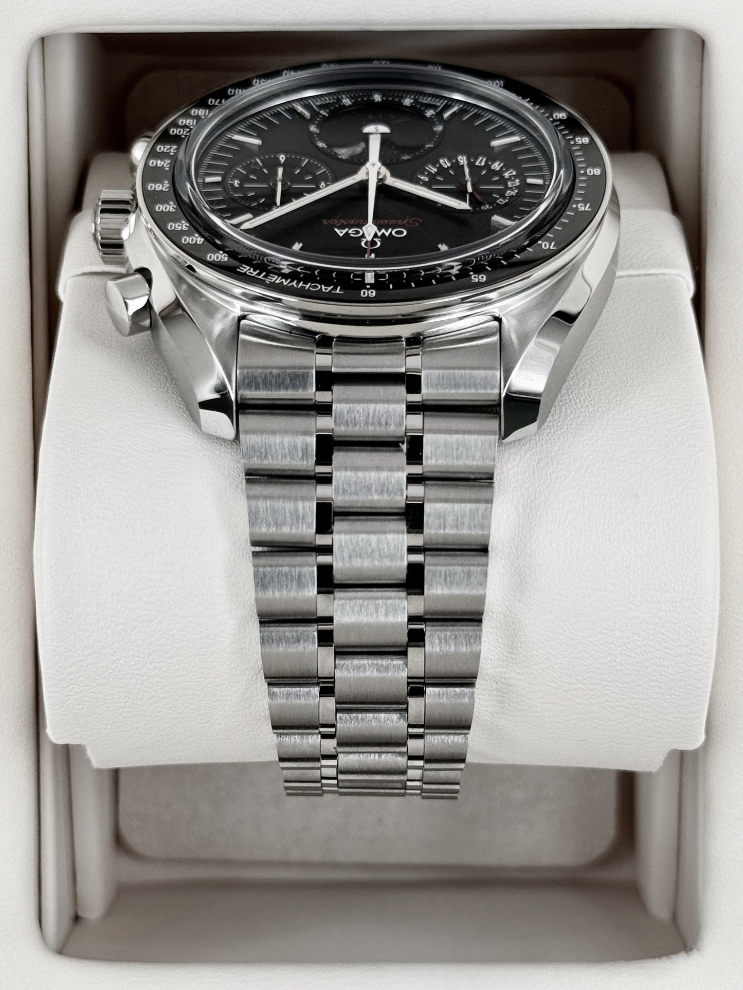 NEW 2026 Omega Speedmaster Moonphase 43mm 304.30.43.52.01.001 Meteorite Dial