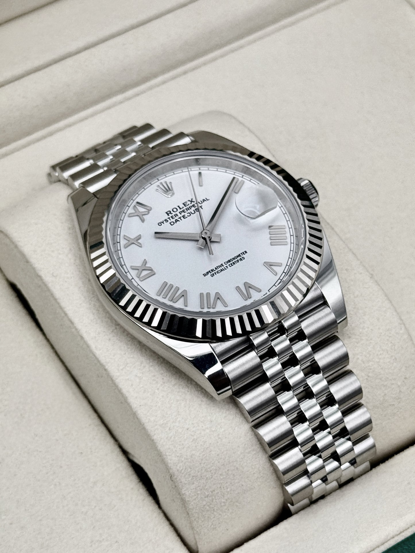 NEW 2026 Rolex Datejust 41mm 126334 Stainless Steel Jubilee White Roman Numeral Dial (STICKERED)