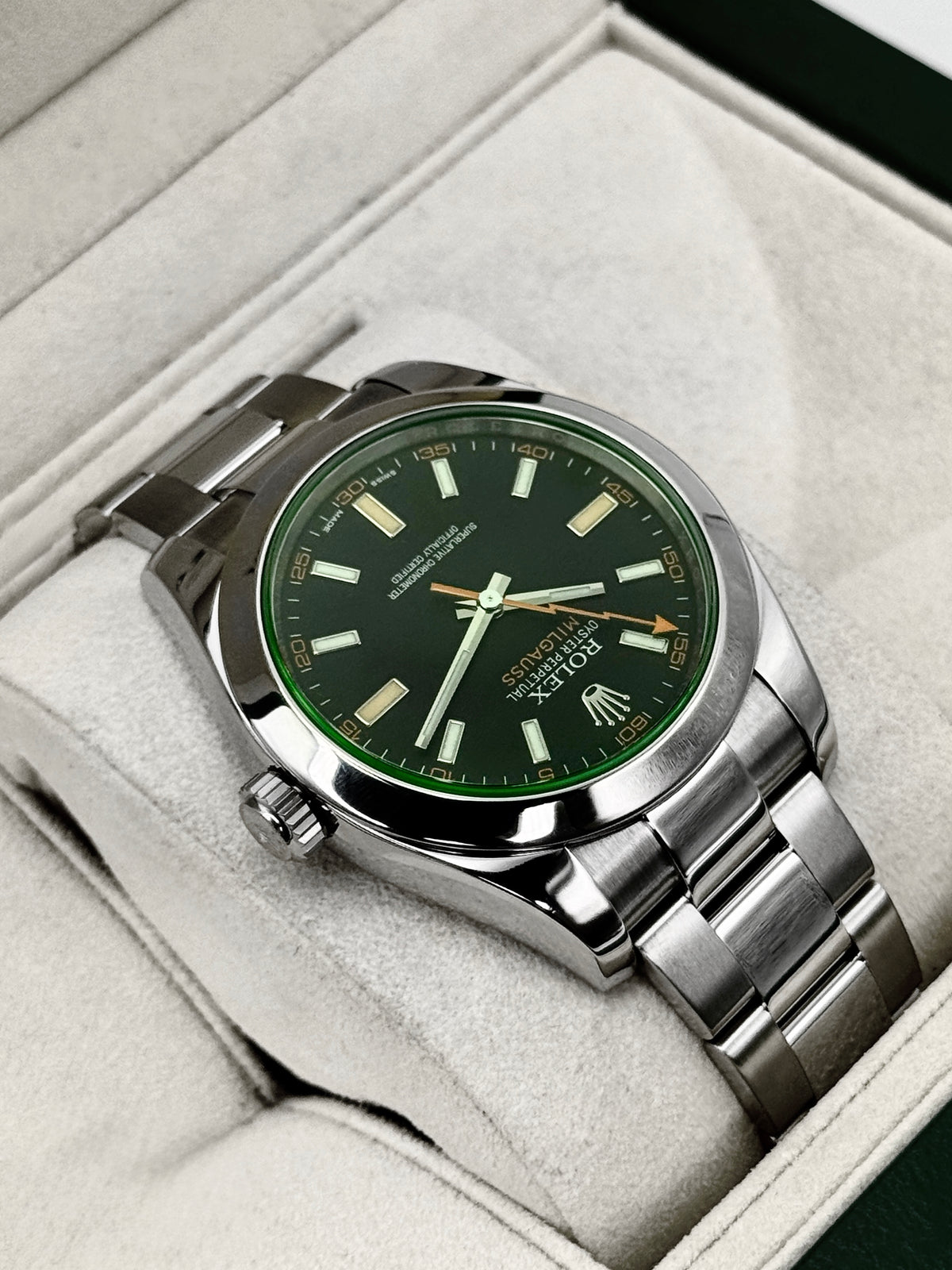 2018 Rolex Milgauss 40mm 116400GV Stainless Steel Black Dial
