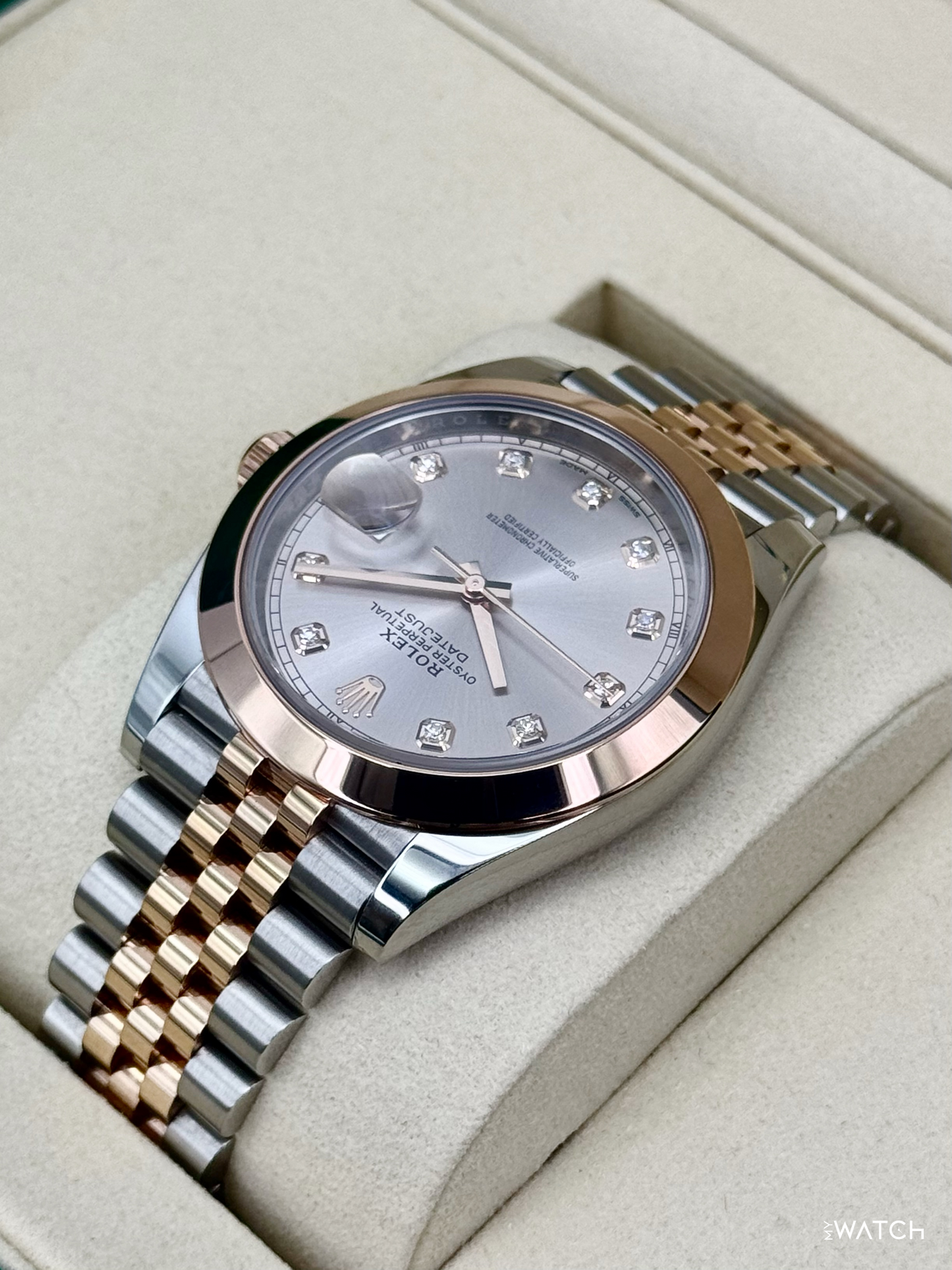 NEW 2026 Rolex Datejust 41mm 126301 Two-Tone Jubilee Sundust Diamond Dial - MyWatchLLC
