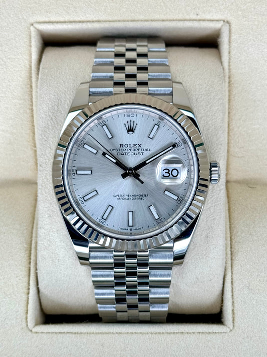 2020 Rolex Datejust 41mm 126334 Stainless Steel Jubilee Silver Dial - MyWatchLLC