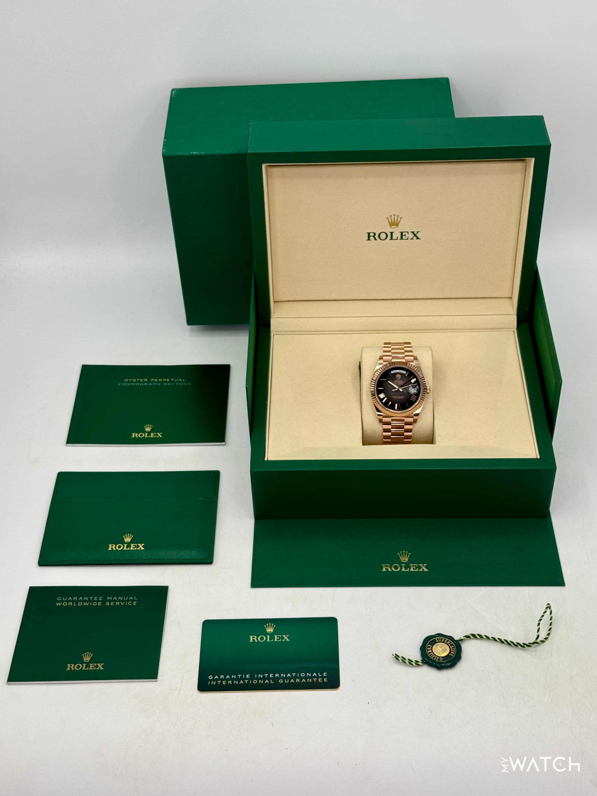 2025 Rolex Day-Date 40mm 228235 Presidential Slate Ombre Dial - MyWatchLLC