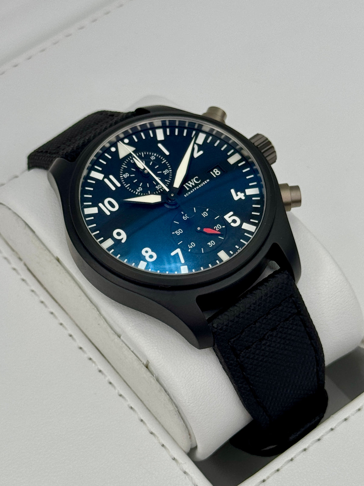 2018 IWC Pilot Chronograph Top Gun 44mm IW389001 Ceramic Black Dial