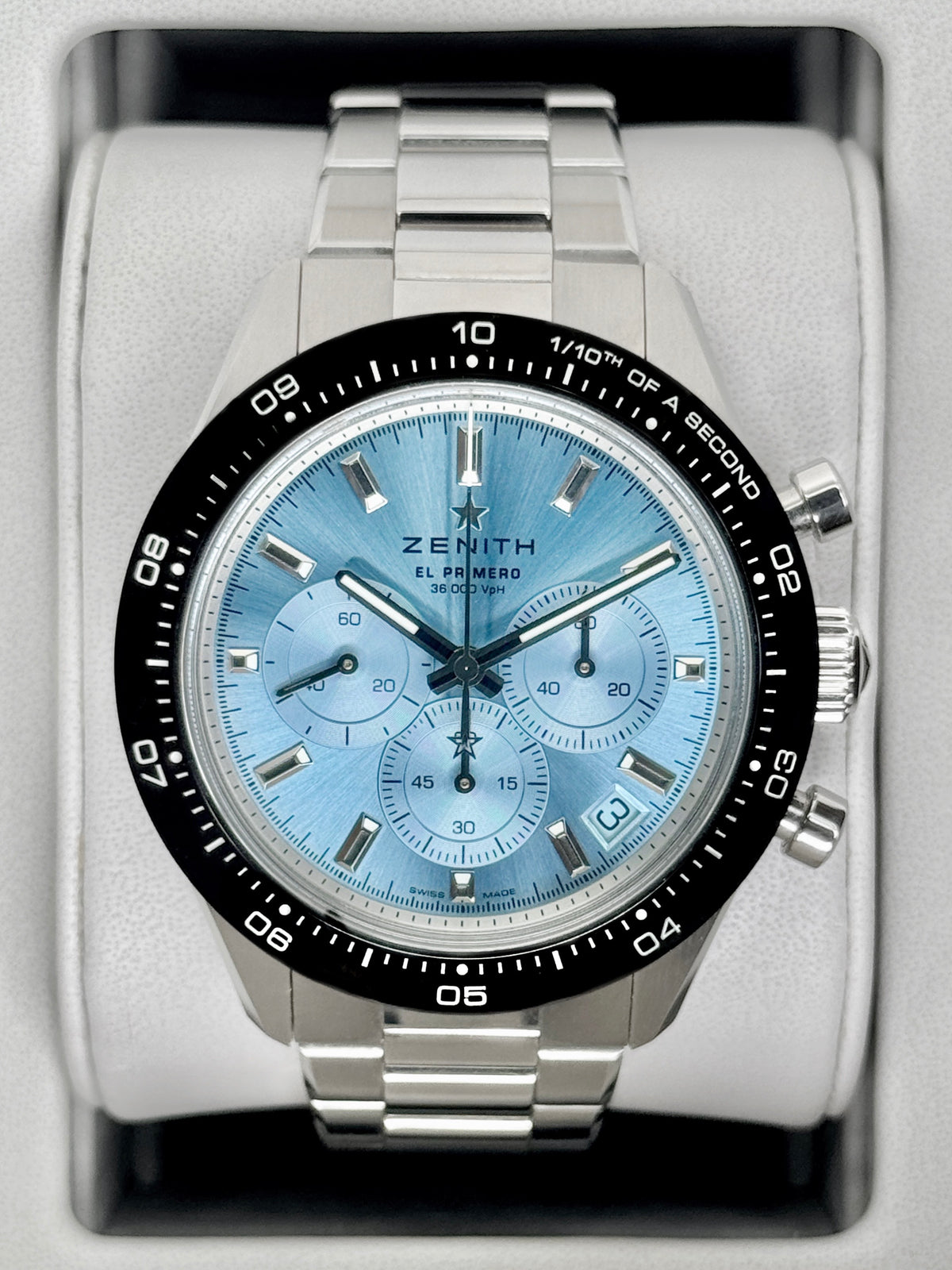 2023 Zenith Chronomaster Sport 41mm 03.3105.3600/52.M3100 Stainless Steel Blue Dial